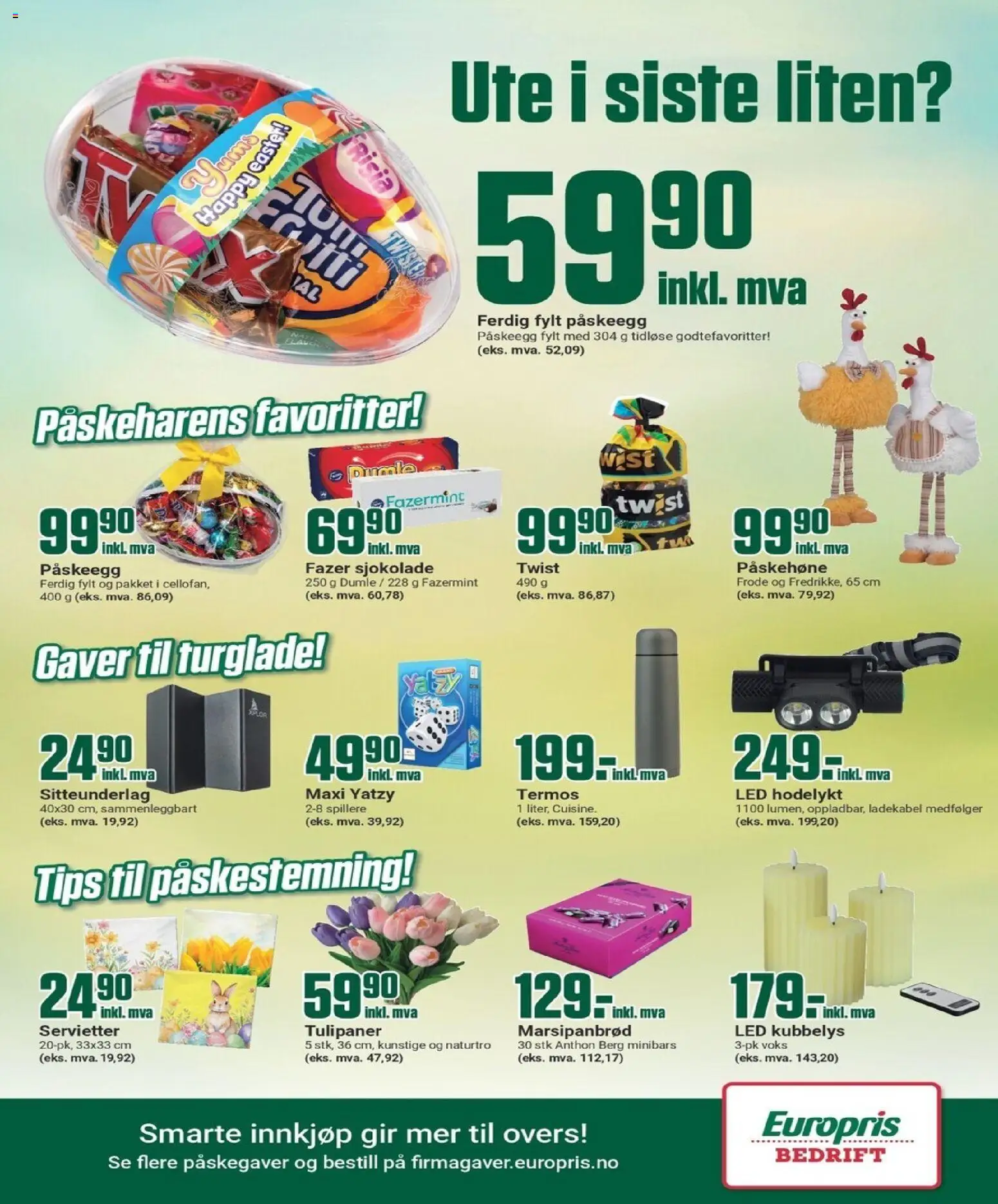 {H1} | Side: 13 | Produkter: Sjokolade, Ementalec, Mix fructe, Servietter