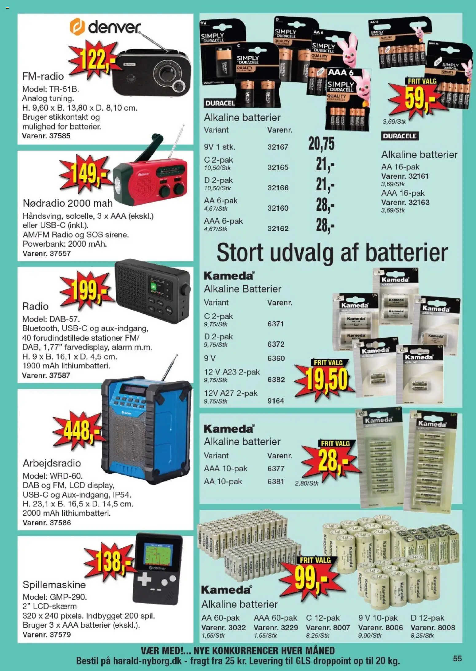 Harald Nyborg tilbudsavis – gyldig fra 02.04.2026 | Side: 59 | Produkter: Stikkontakt, Powerbank, Batterier, Radio