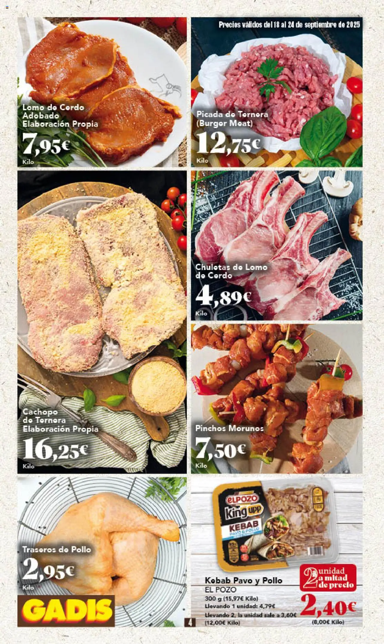Gadis folleto │ válido desde el 18.09.2025 | Página: 4 | Productos: Cerdo