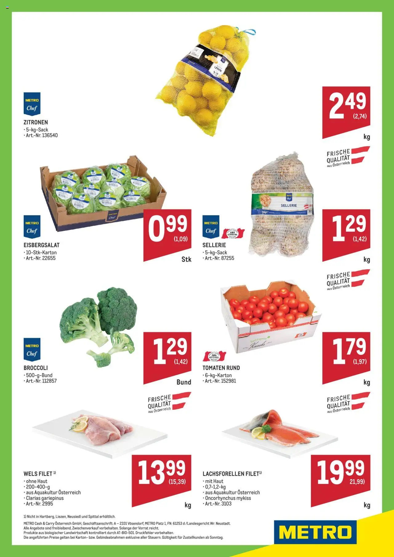 Metro angebote Wochenhits gültig ab 19.10.2025 | Seite: 2 | Produkte: Tomaten