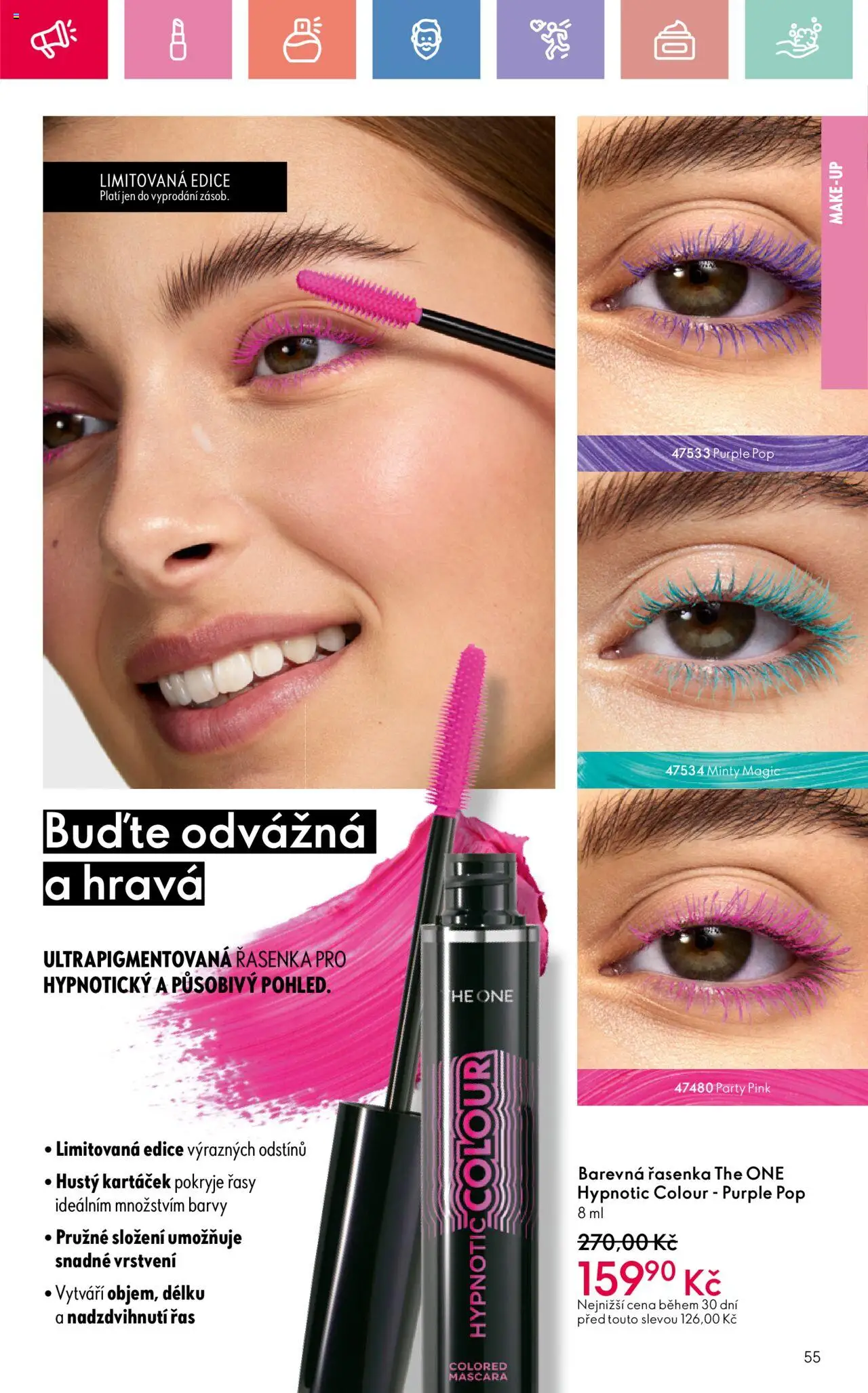 Oriflame katalog č.08/2025 od 25.05.2025 | Strana: 55 | Produkty: Makeup, Barvy, Řasenka