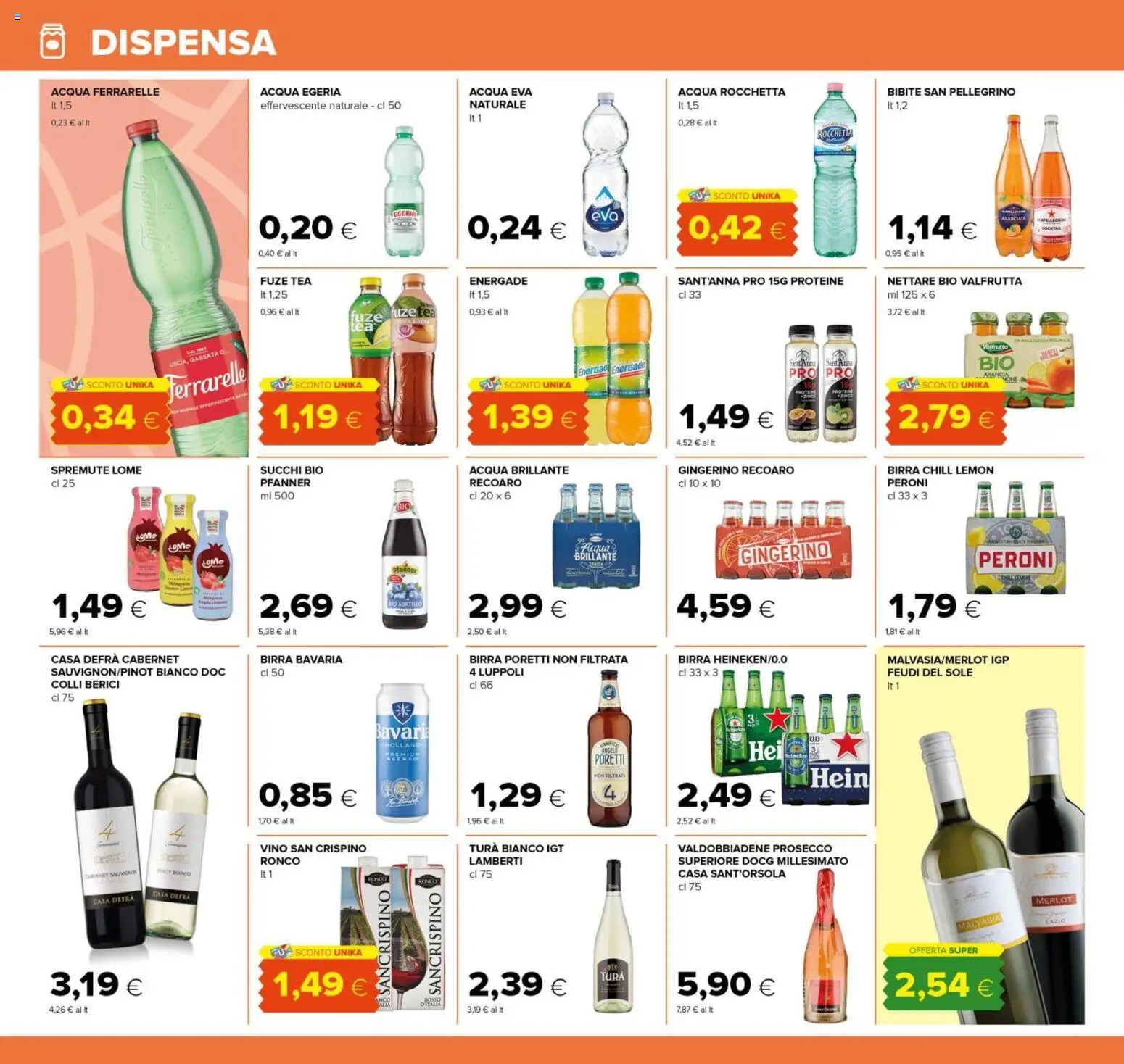 Volantino Tigre del 23.04.2026 | Pagina: 18 | Prodotti: Prosecco, Acqua, Vino, Ferrarelle