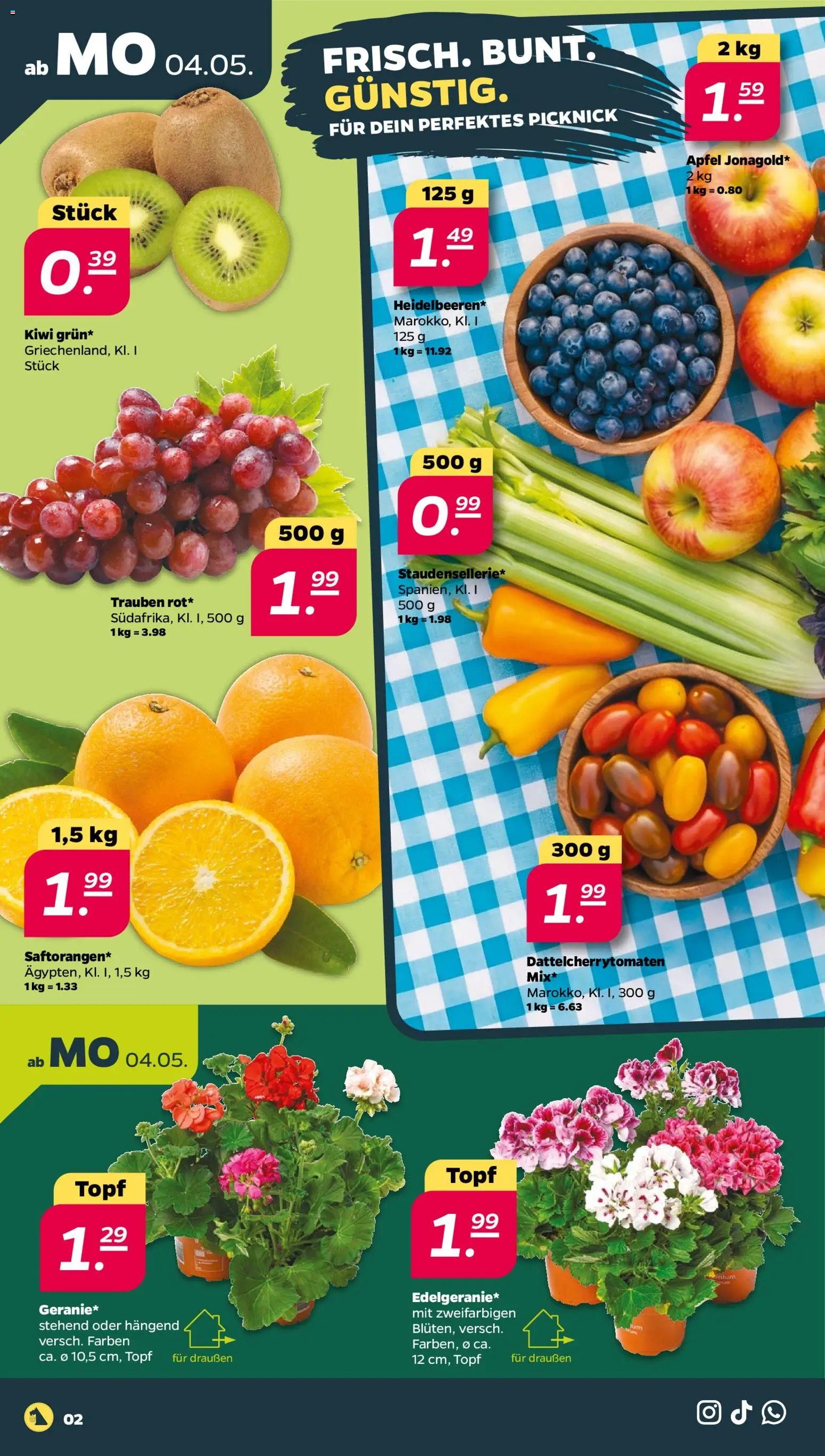 Netto Prospekt 	 – gültig ab 04.05.2026 | Seite: 2 | Produkte: Trauben, Äpfel, Kiwi