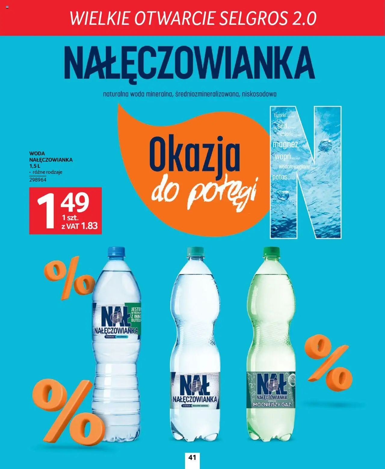 Selgros cash&carry Gazetka - Poznań markowe produkty od 09.10.2025 | Strona: 41 | Produkty: Woda