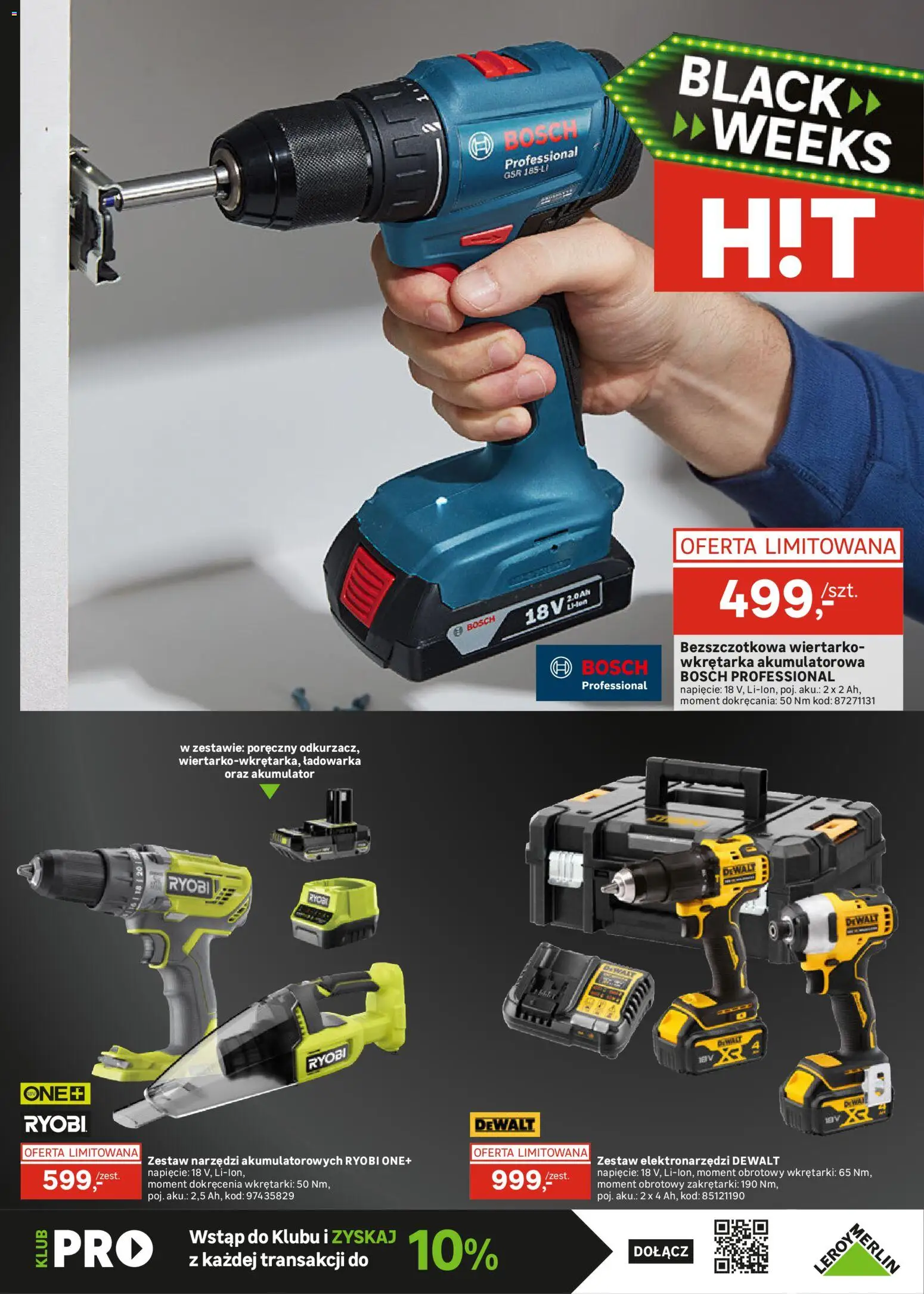 Leroy Merlin Black Friday od 18.11.2025 | Strona: 25 | Produkty: Ładowarka, Zestaw narzędzi