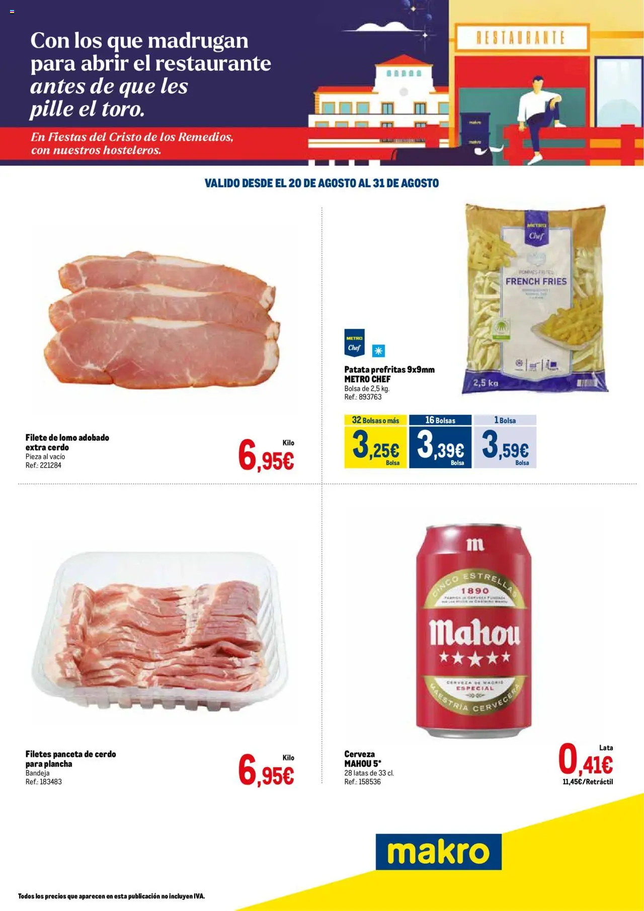 Makro - Fiestas Cristo de los Remedios │ válido desde el 20.08.2025 | Página: 1 | Productos: Ηλεκτρικός φούρνος, Cerdo, Bolsa, Bandeja