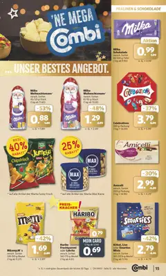 Combi Prospekt 	 ab 15.12.2025 gültig | Seite: 17 | Produkte: Erdnüsse, Smarties, Funny frisch, Creme