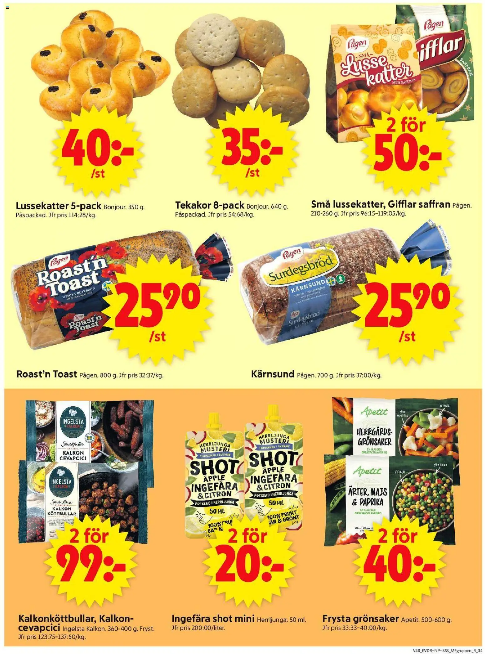ICA Supermarket reklamblad aktuell från 24.11.2025 | Sida: 17 | Produkter: Saffran, Kalkon, Citron, Majs