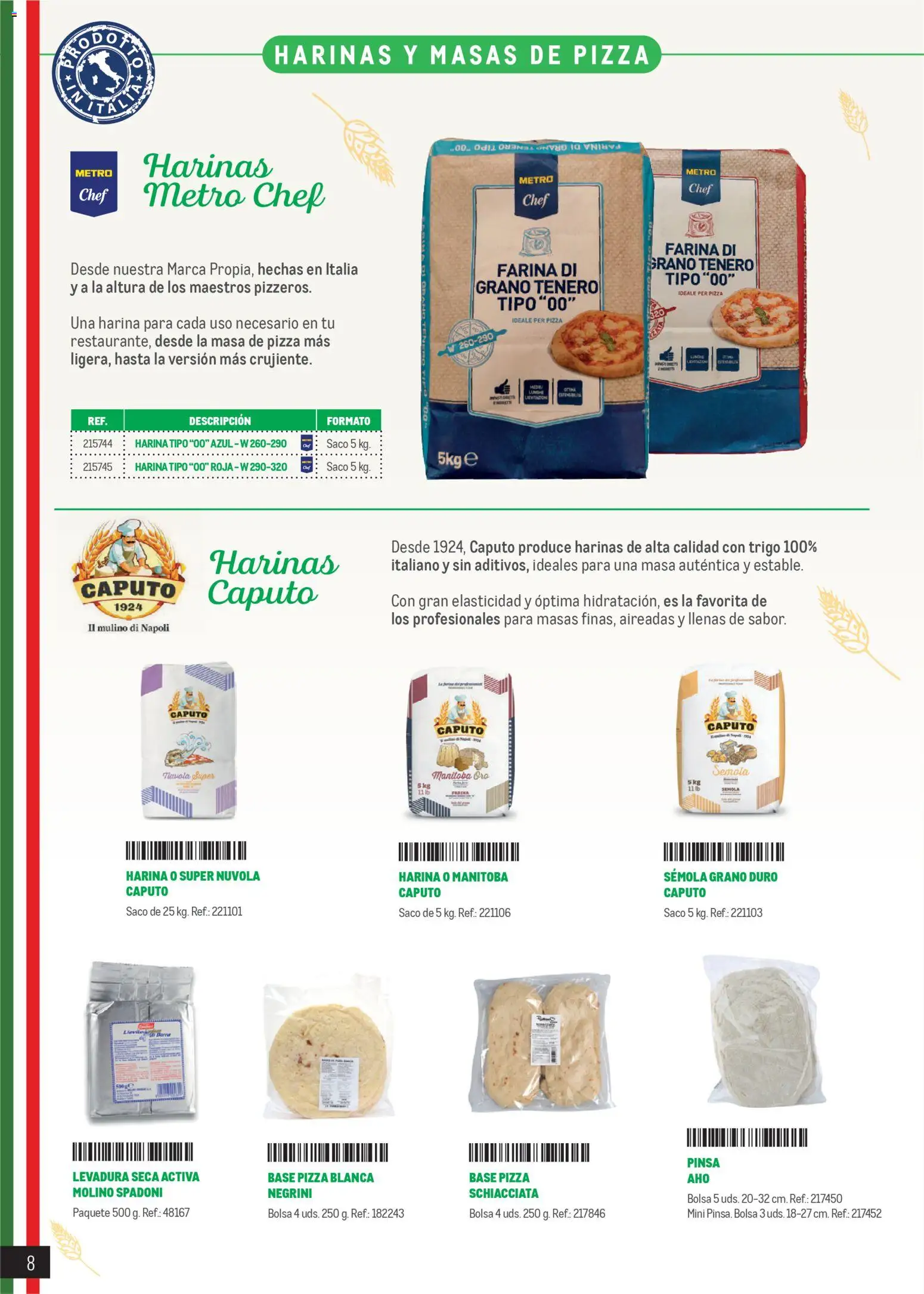 Makro Restaurantes italianos Canarias │ válido desde el 27.03.2026 | Página: 8 | Productos: Pizza, Bolsa, Δαχτυλίδι φωτός