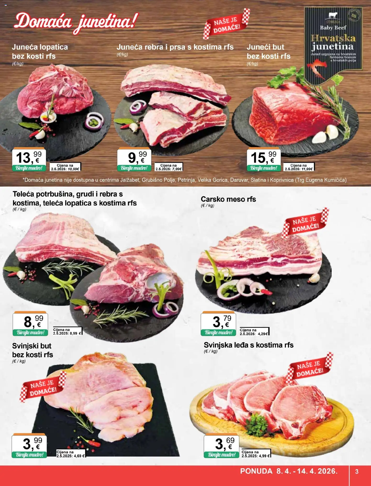 KTC katalog | vrijedi od 08.04.2026 | Stranica: 3 | Proizvodi: Juneći but, Carsko meso, Junetina, Lopatica