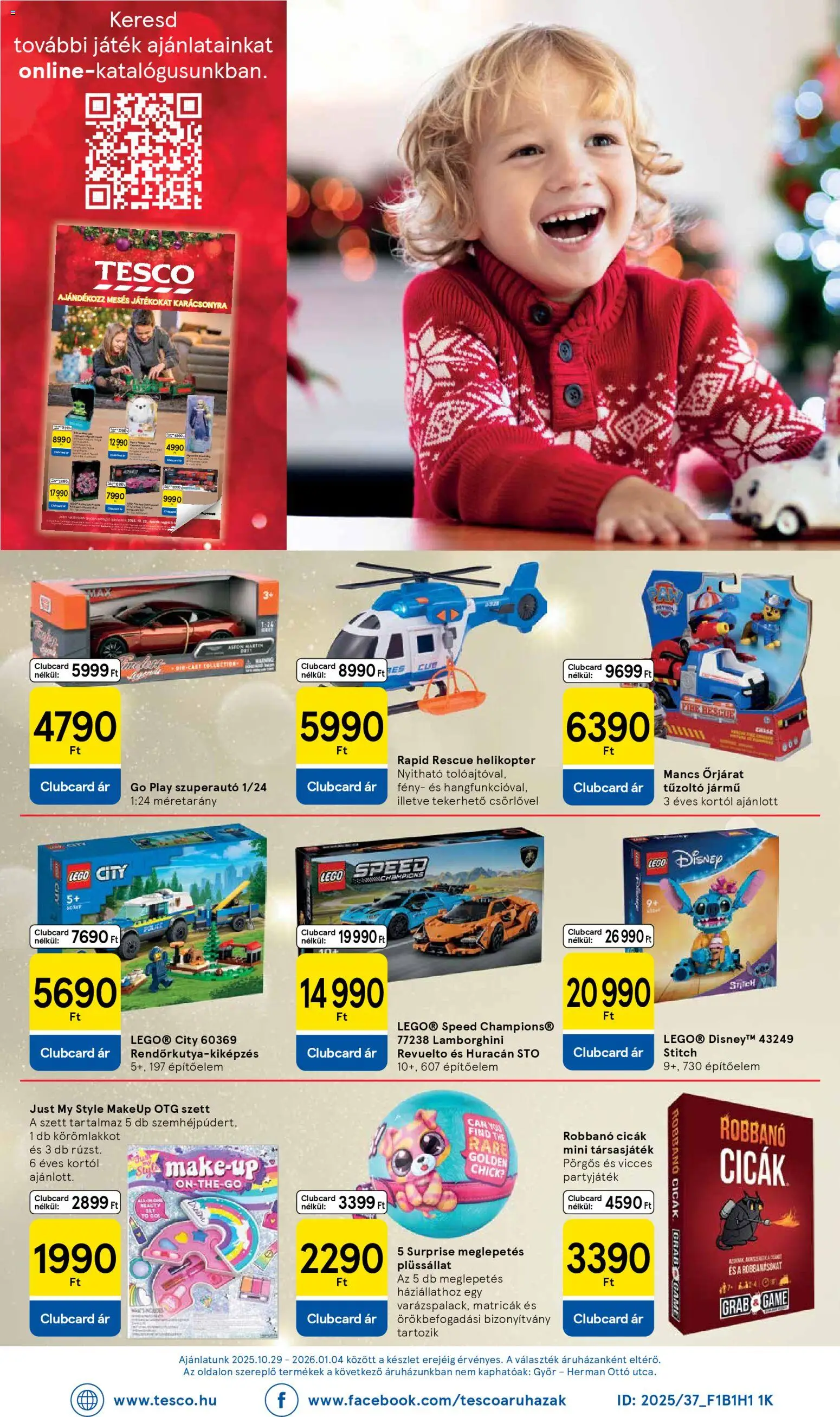 Tesco akciós ujság - amely érvényes a következő dátumtól: 06.11.2025 | Oldal: 8 | Termékek: Játék, Társasjáték