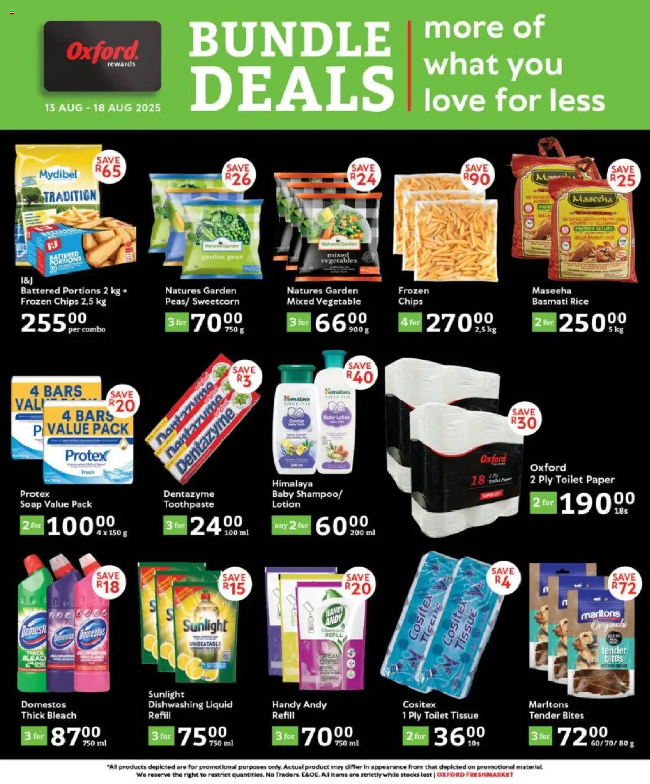 Oxford Freshmarket - Bundle Deals │ valid from 13.08.2025 | Page: 5 | Products: Toilet, Toothpaste, Paper, Dishwashing liquid