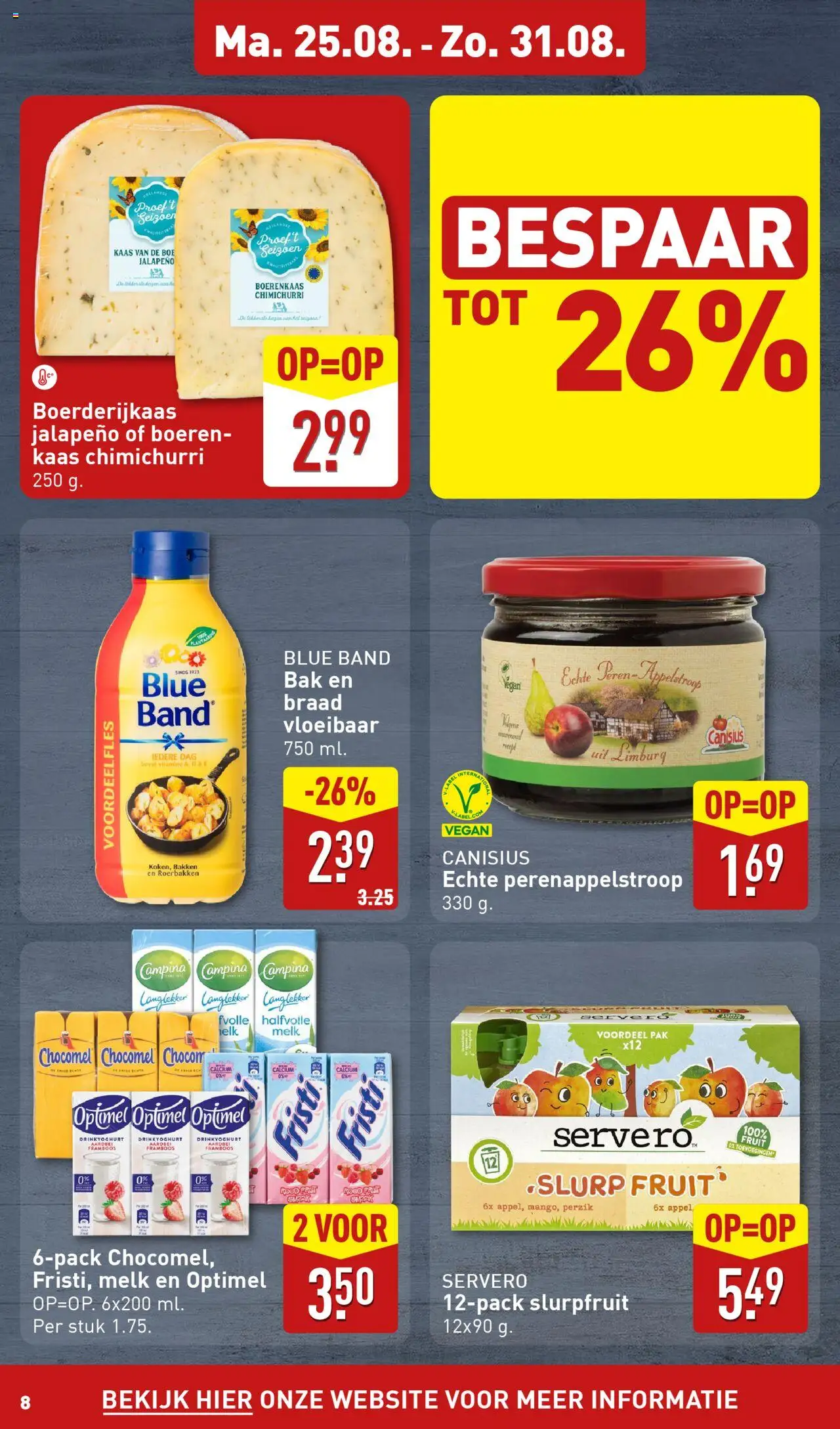  | Pagina: 8 | Producten: Melk, Jalapeno, Fruit, Appel