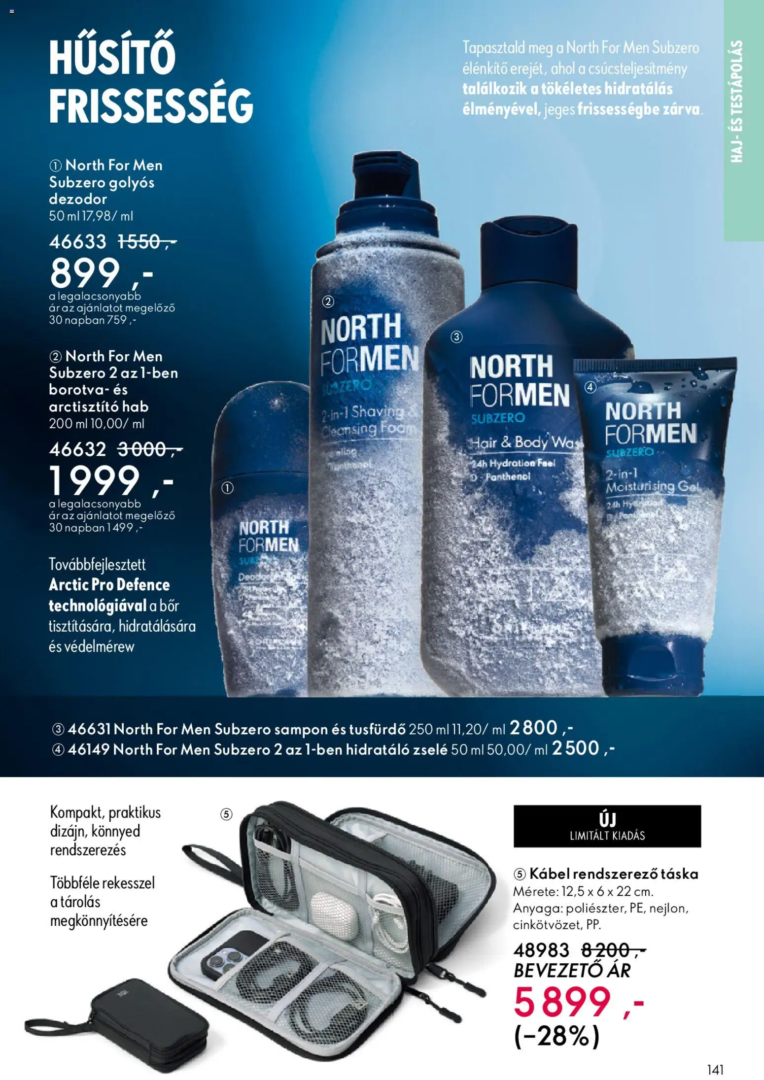 Oriflame akciós ujság - amely érvényes a következő dátumtól: 24.12.2025 | Oldal: 141 | Termékek: Kábel, Borotva, Sampon, Bor