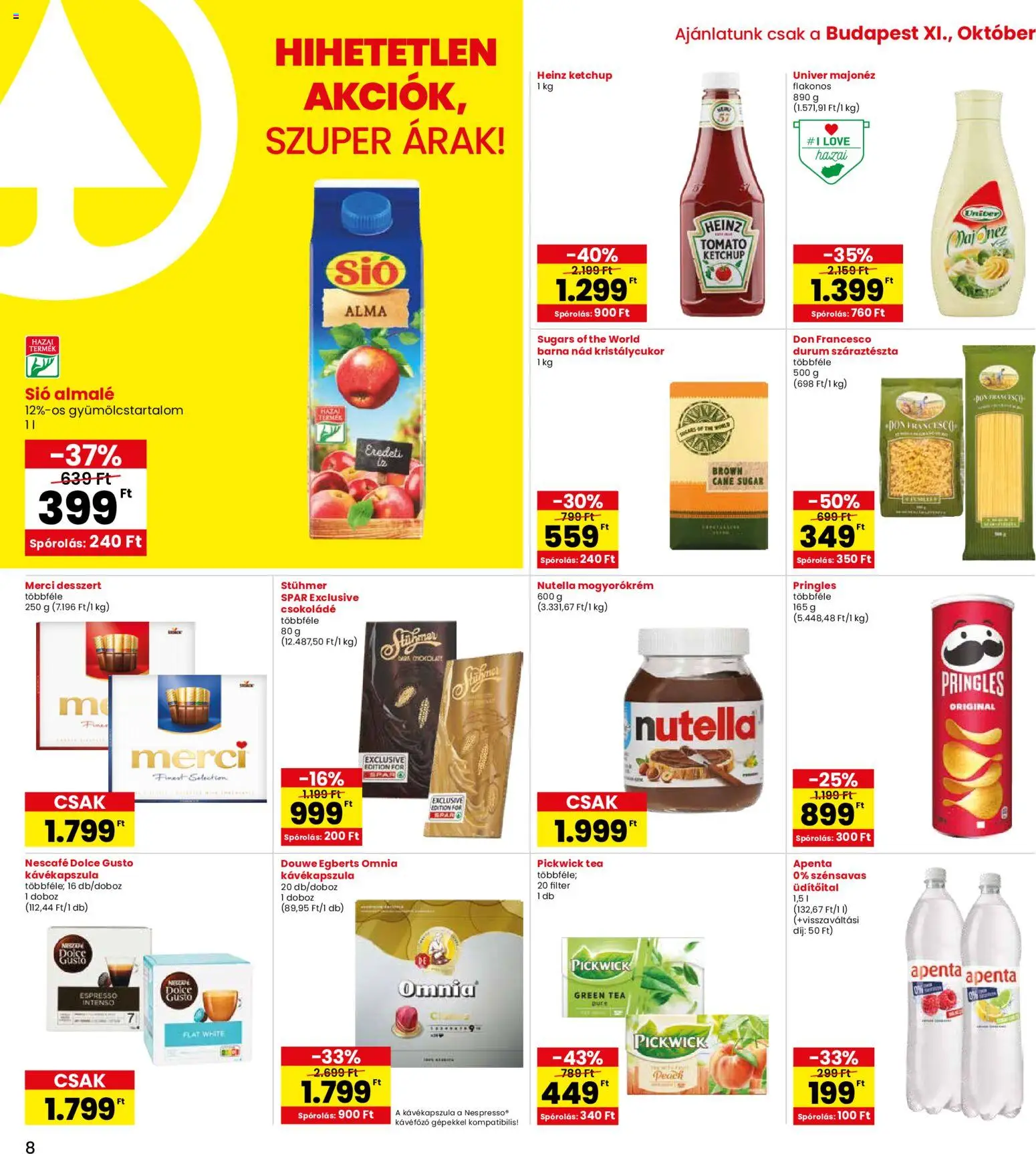 Interspar akciós ujság - amely érvényes a következő dátumtól: 27.11.2025 | Oldal: 8 | Termékek: Dolce Gusto, Kristálycukor, Kávéfőző, Tea