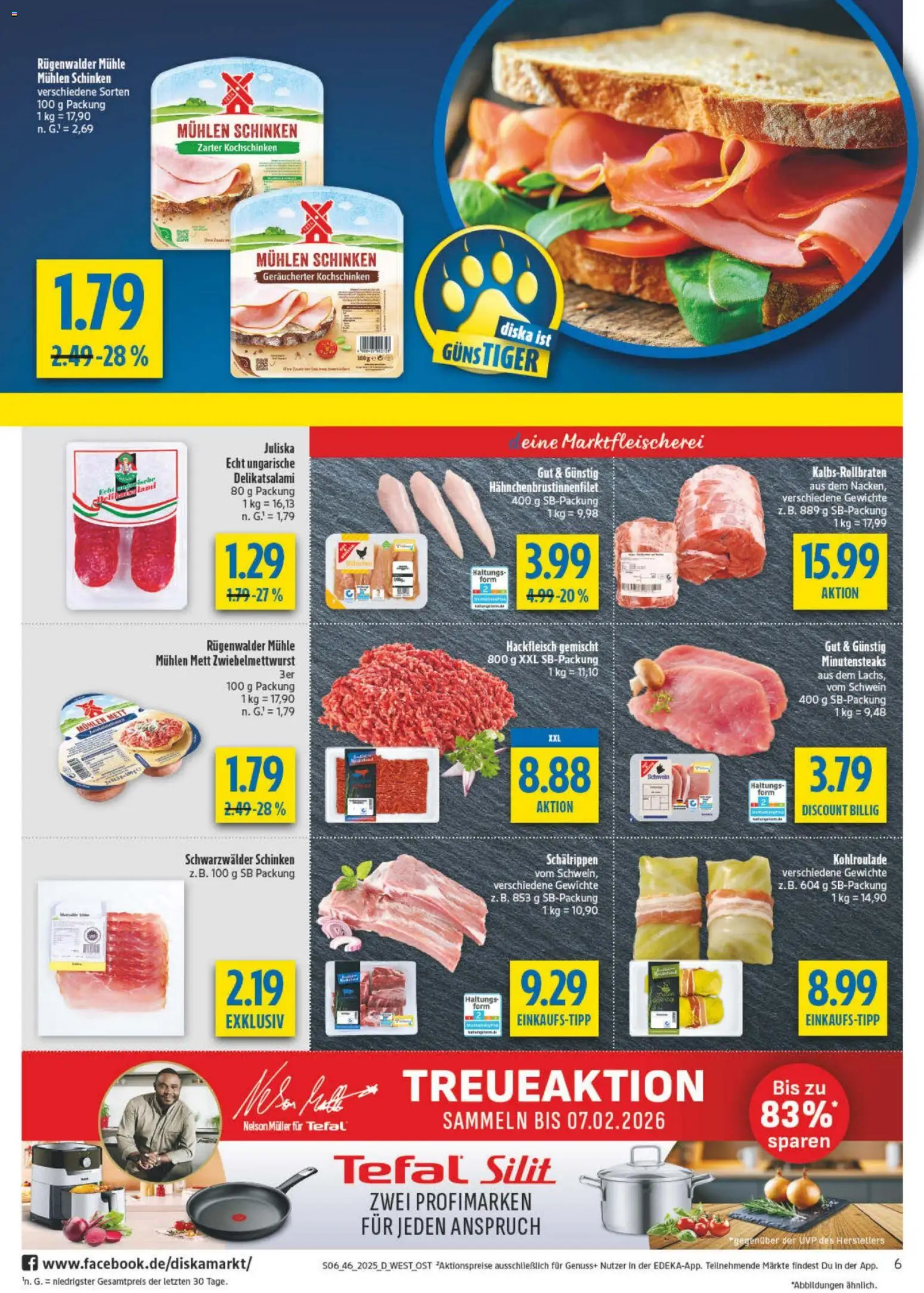 Diska - Diska Angebote Bayern KW46 – gültig ab 10.11.2025 | Seite: 6 | Produkte: Mühle, Schinken, Hackfleisch