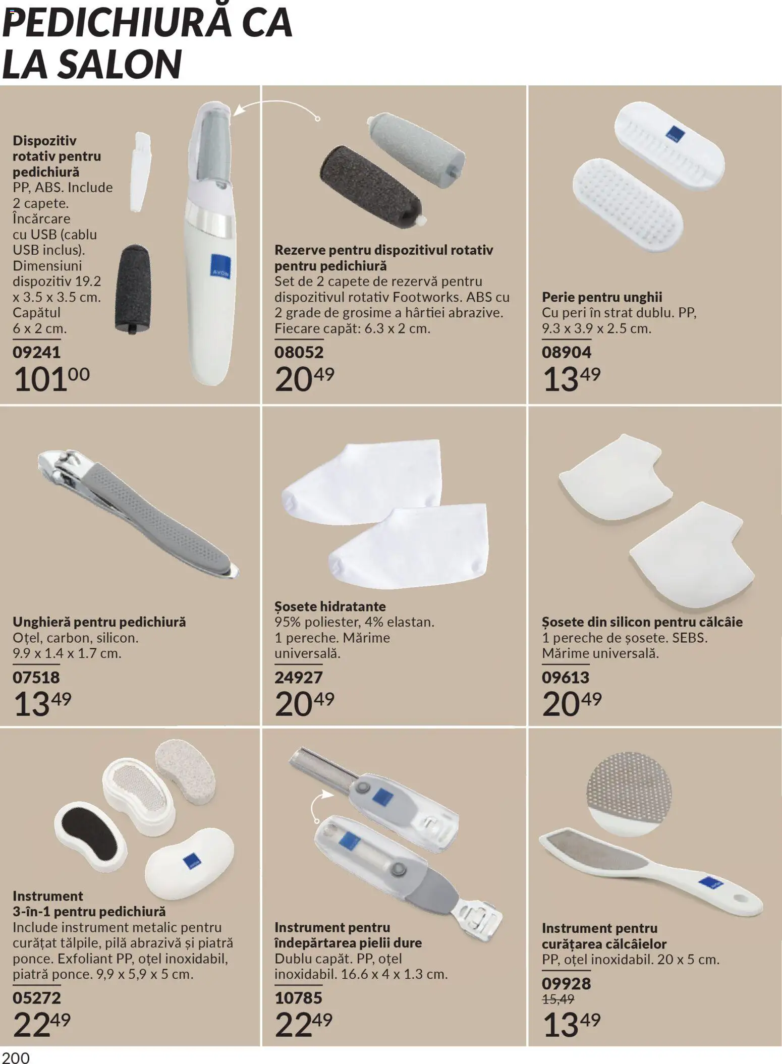 Noul catalog Avon – valabil de la 01.12.2025 | Pagină: 200 | Produse: Exfoliant, Cablu, Usb, Șosete