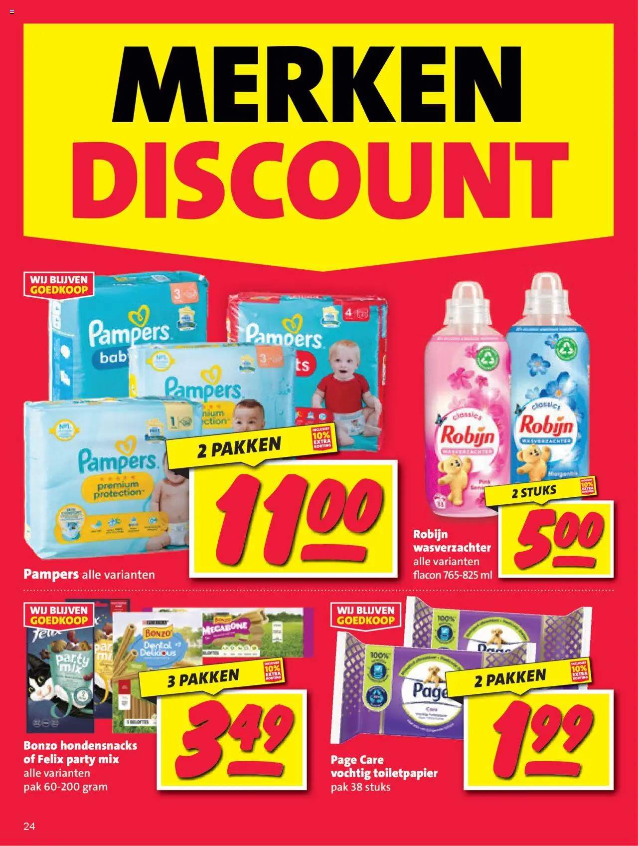  | Pagina: 24 | Producten: Snacks, Wasverzachter, Robijn, Pampers