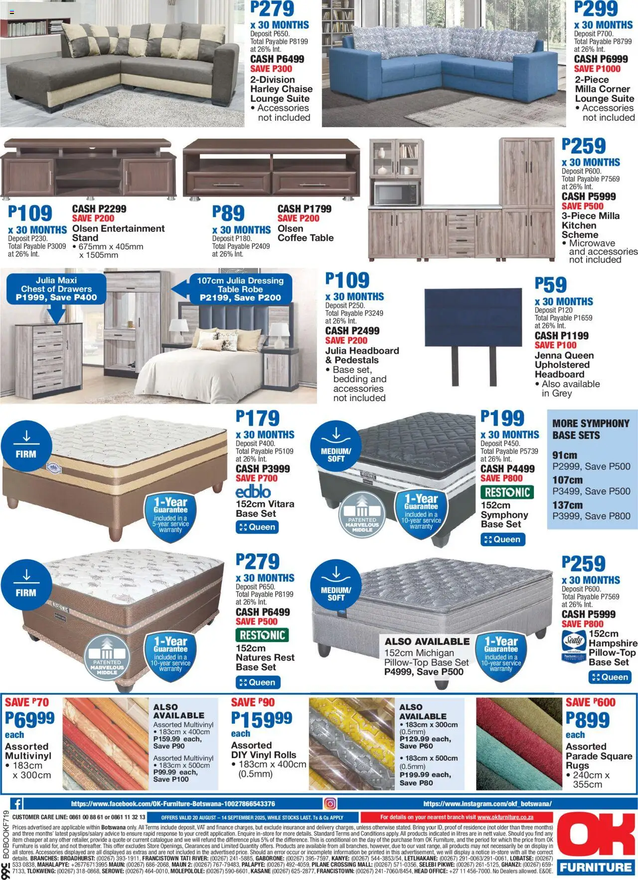 OK Furniture - Botswana Lowest Prices Specials │ valid from 20.08.2025 | Page: 4 | Products: Microwave, Lounge suite, Coffee, Dressing