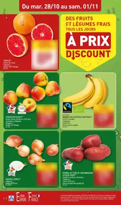 Aldi - Prévisualisation de Aldi catalogue semaine 44 valide à partir de 28.10.2025 | Page: 6 | Produits: Poids, Pommes, Bananes, Pommes de terre