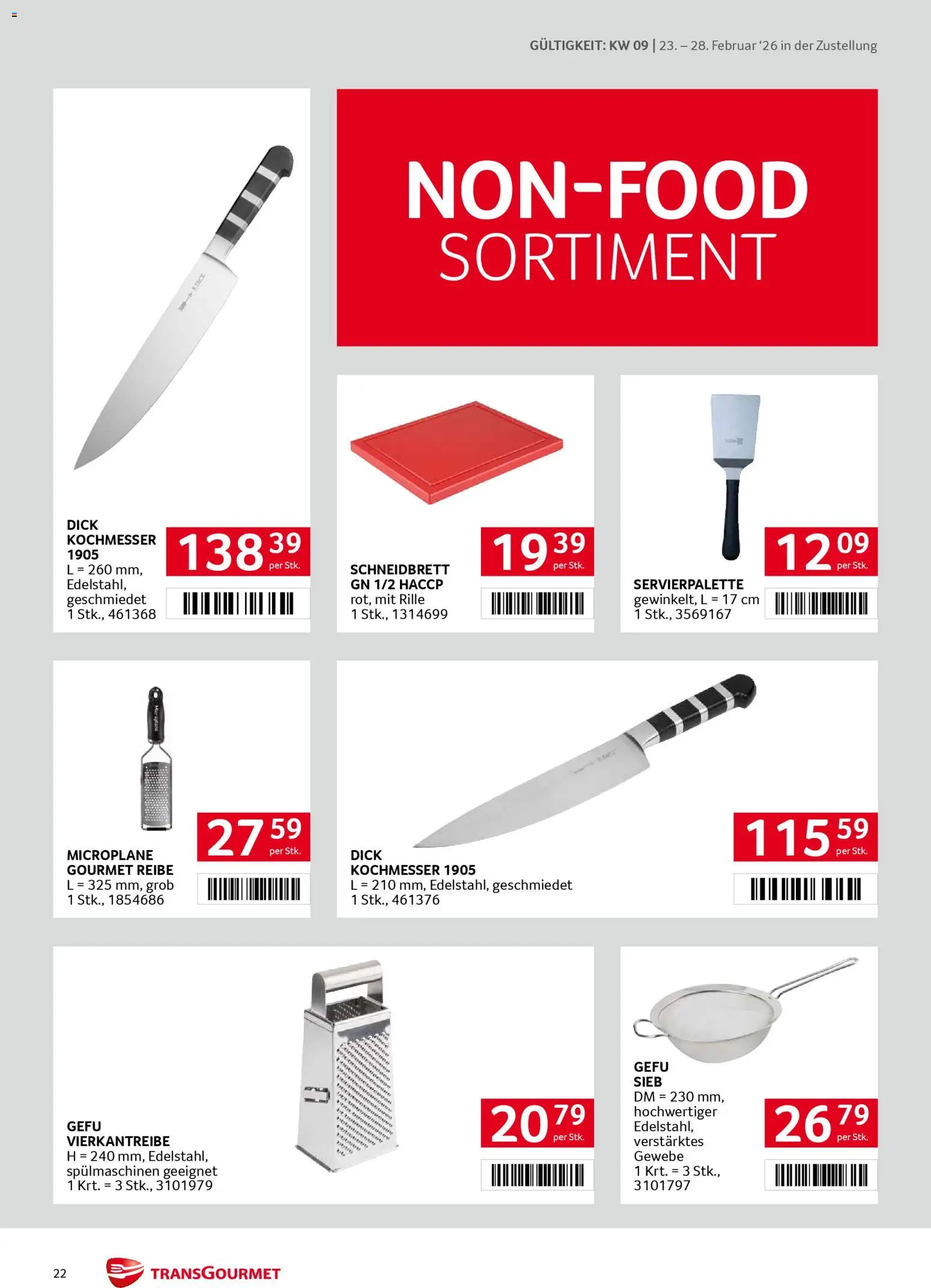 Transgourmet Zustellaktion gültig ab 23.02.2026 | Seite: 22 | Produkte: Gyümölcs