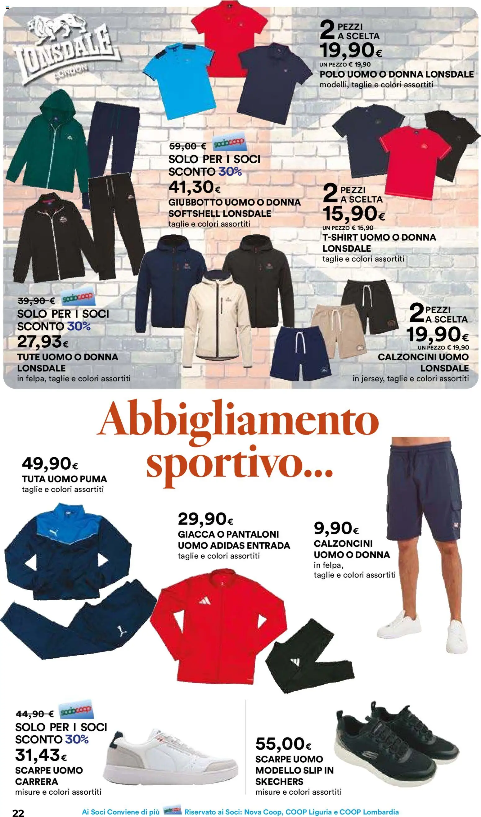Volantino Ipercoop del 07.04.2026 | Pagina: 22 | Prodotti: Giacca, Pantaloni, Scarpe, Polo