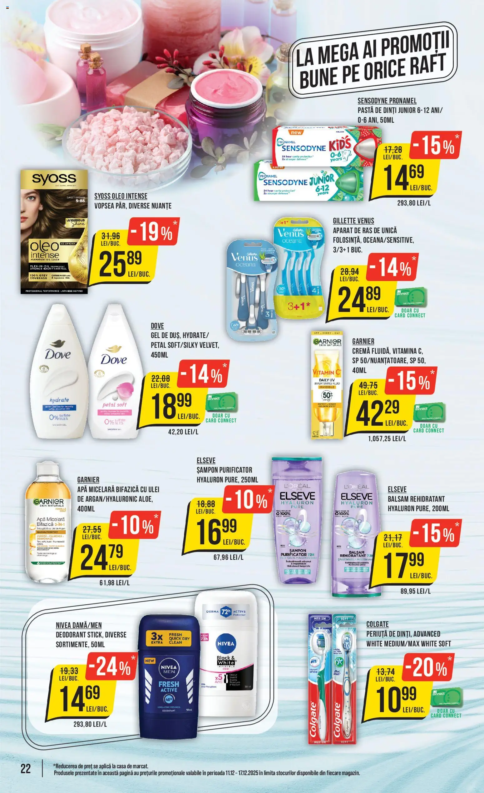 Noul catalog Mega Image – valabil de la 11.12.2025 | Pagină: 22 | Produse: Balsam, Cremă, Ulei, Antiperspirant