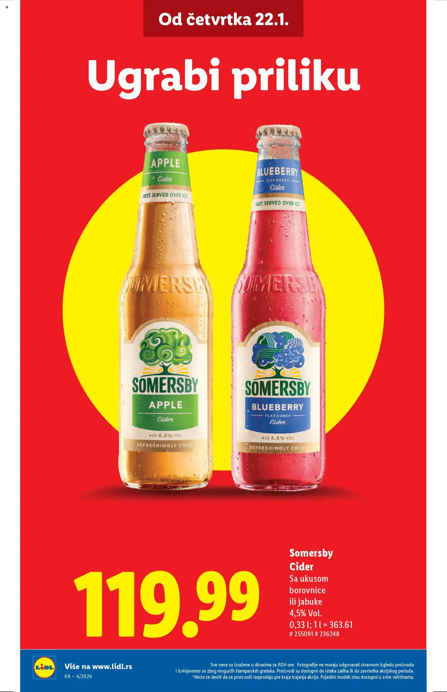 Lidl katalog - važi od 22.01.2026 | Strana: 6 | Proizvode: Cider, Somersby, Jabuke