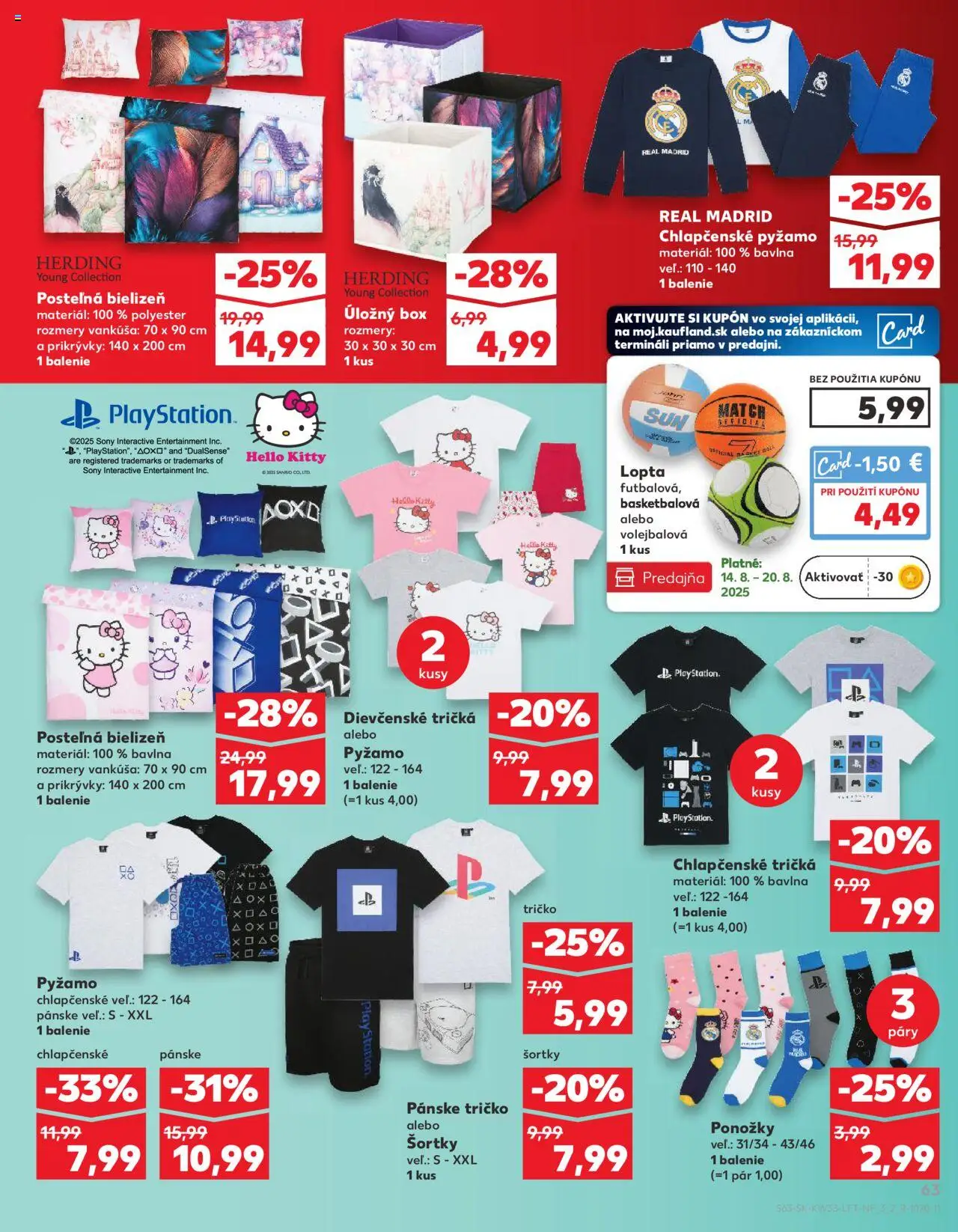 Kaufland SK akciós ujság - amely érvényes a következő dátumtól: 14.08.2025 | Oldal: 63 | Termékek: PlayStation