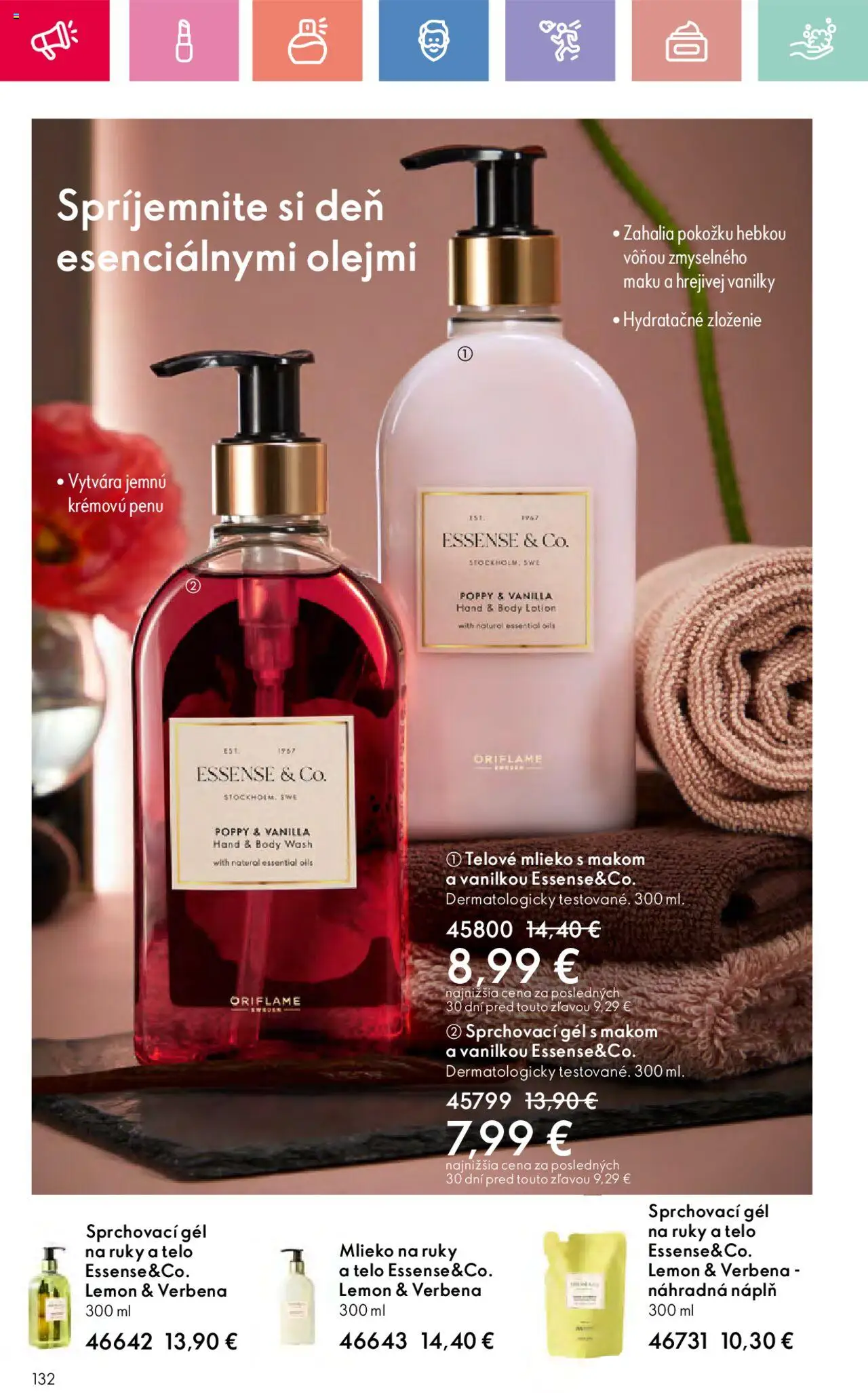 Katalóg Oriflame 9 2025 │ platný od 15.06.2025 | Strana: 132 | Produkty: Mlieko, Telové mlieko
