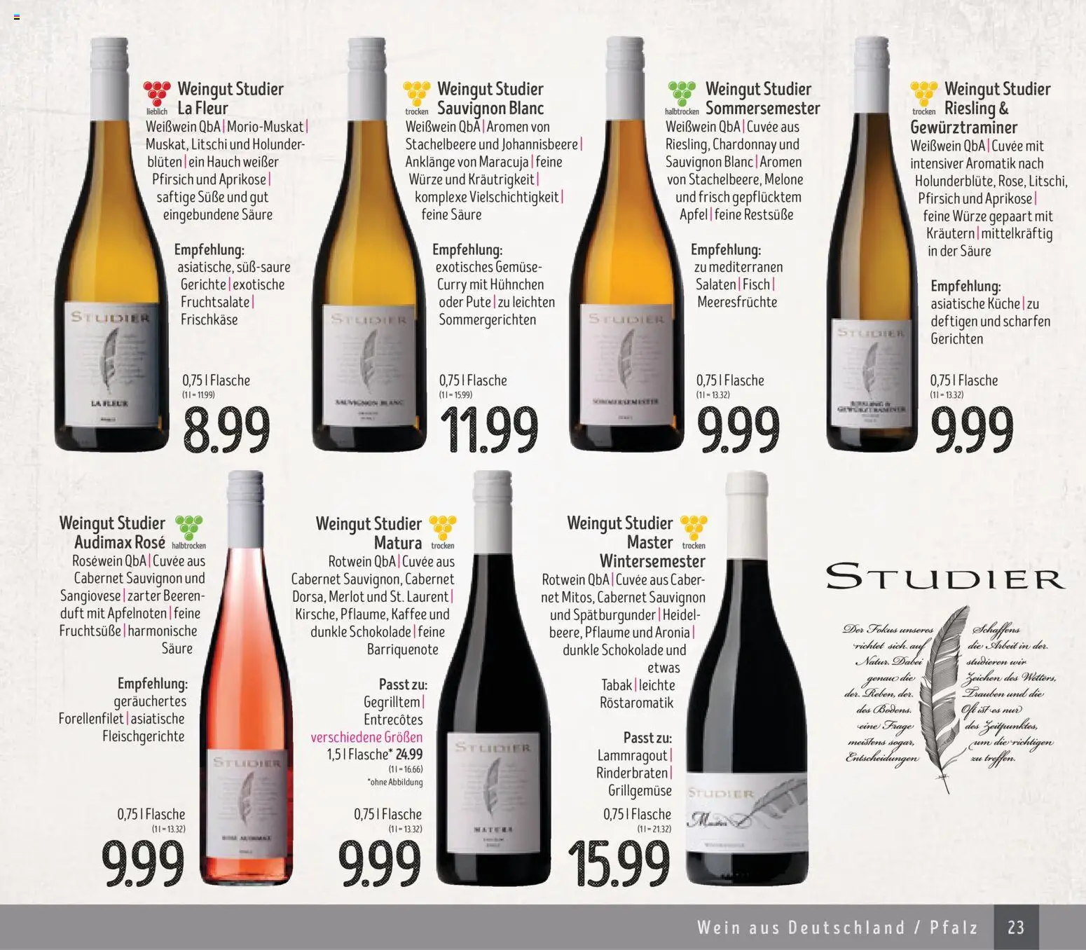 Edeka Struve Wein– und Spirituosen – gültig ab 14.11.2025 | Seite: 23 | Produkte: Pute, Schokolade, Rotwein, Pfirsich