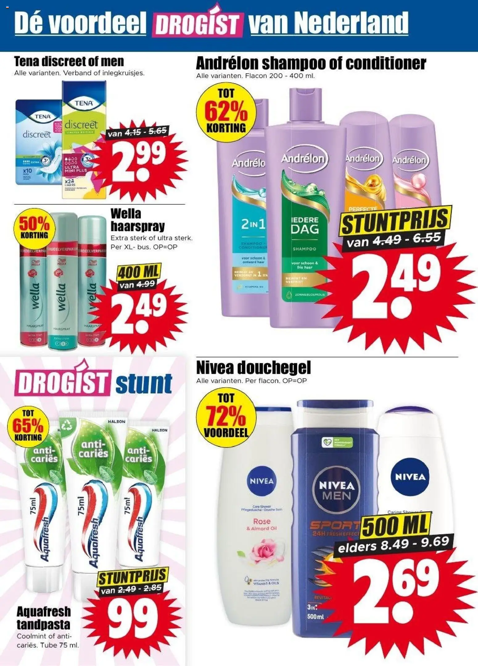 {H1} | Pagina: 24 | Producten: Conditioner, Haarspray, Douchegel, Tandpasta