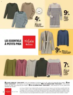 E.Leclerc - Prévisualisation de PULL OU CARDIGAN FEMME "TISSAIA BASICS", 100% Acrylique. Du S au XXL. Autres coloris disponibles selon modèle. valide à partir de 14.10.2025 | Page: 2