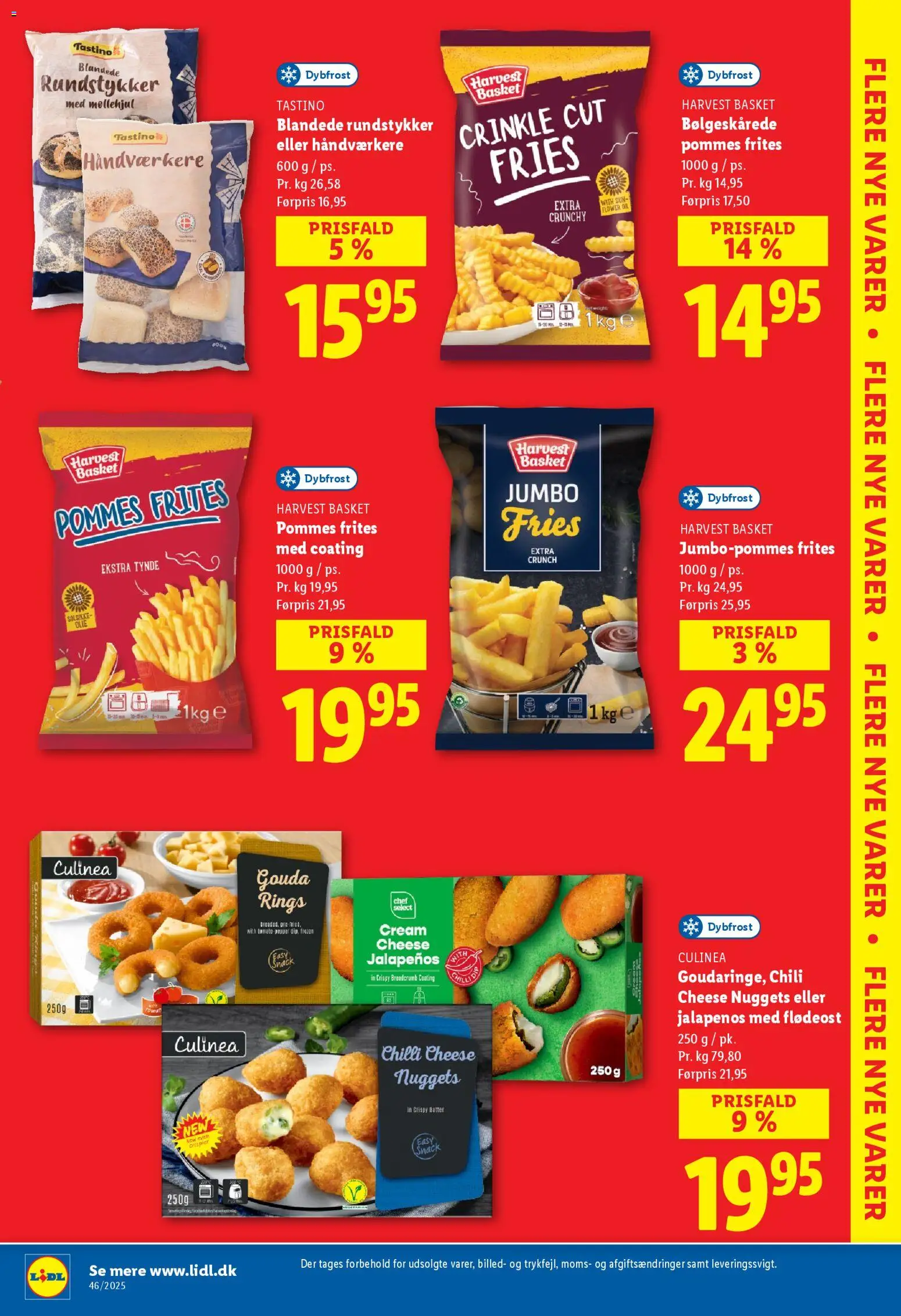 Lidl tilbudsavis – gyldig fra 09.11.2025 | Side: 3 | Produkter: Pommes frites, Nuggets, Chilli, Flødeost