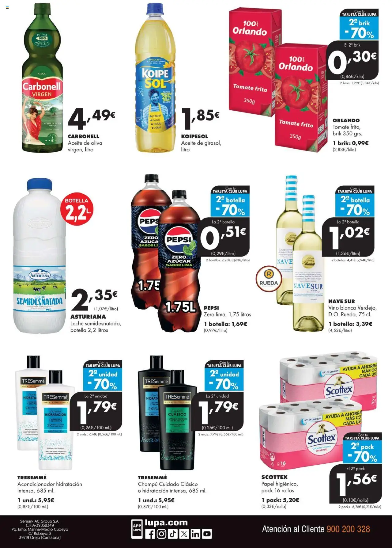 Lupa Supermercados folleto │ válido desde el 09.10.2025 | Página: 4 | Productos: Acondicionador, Lima, Leche, Vino