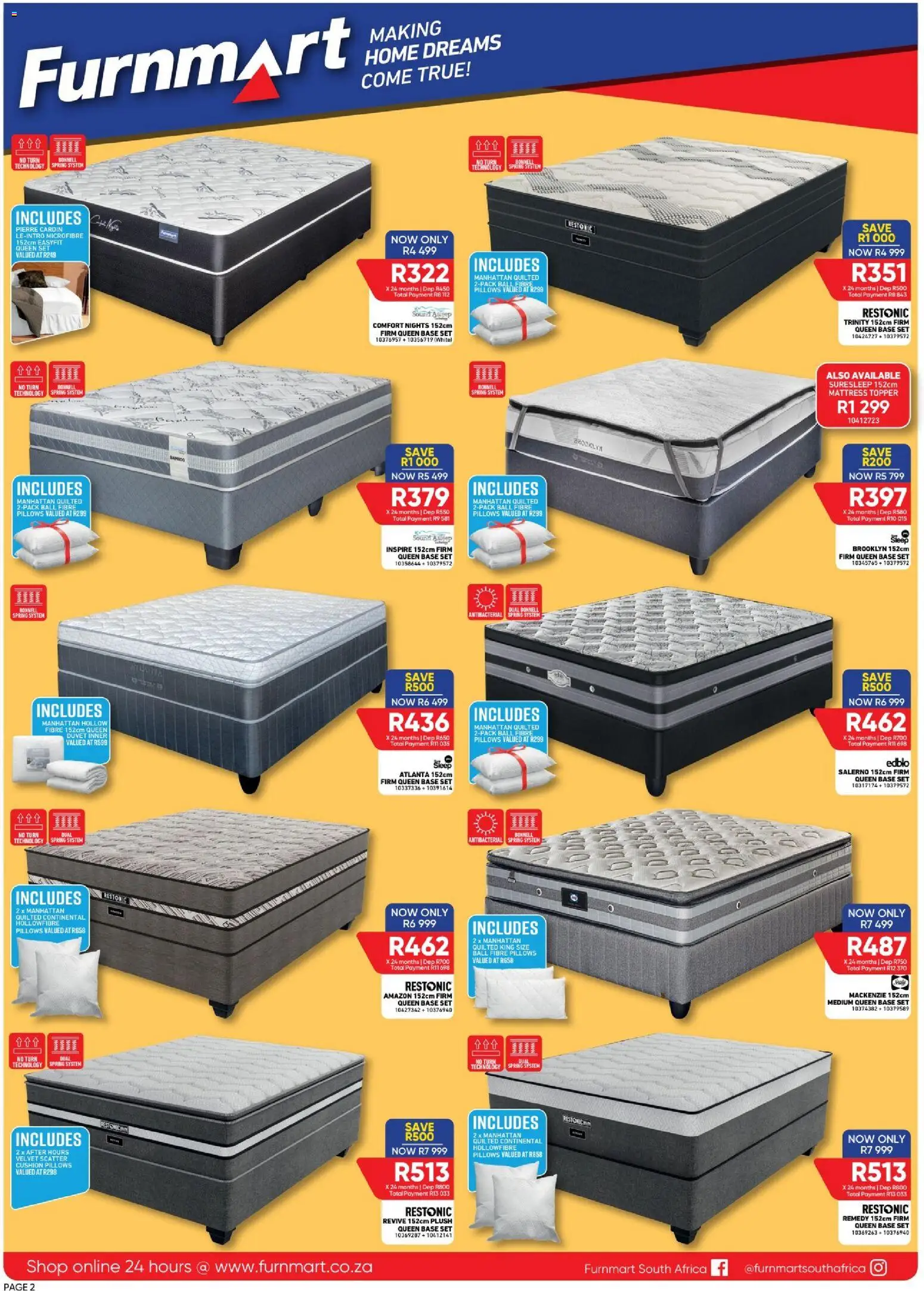 New Furnmart catalogue – valid from 05.02.2026 | Page: 2 | Products: Duvet, Cushion, Mattress