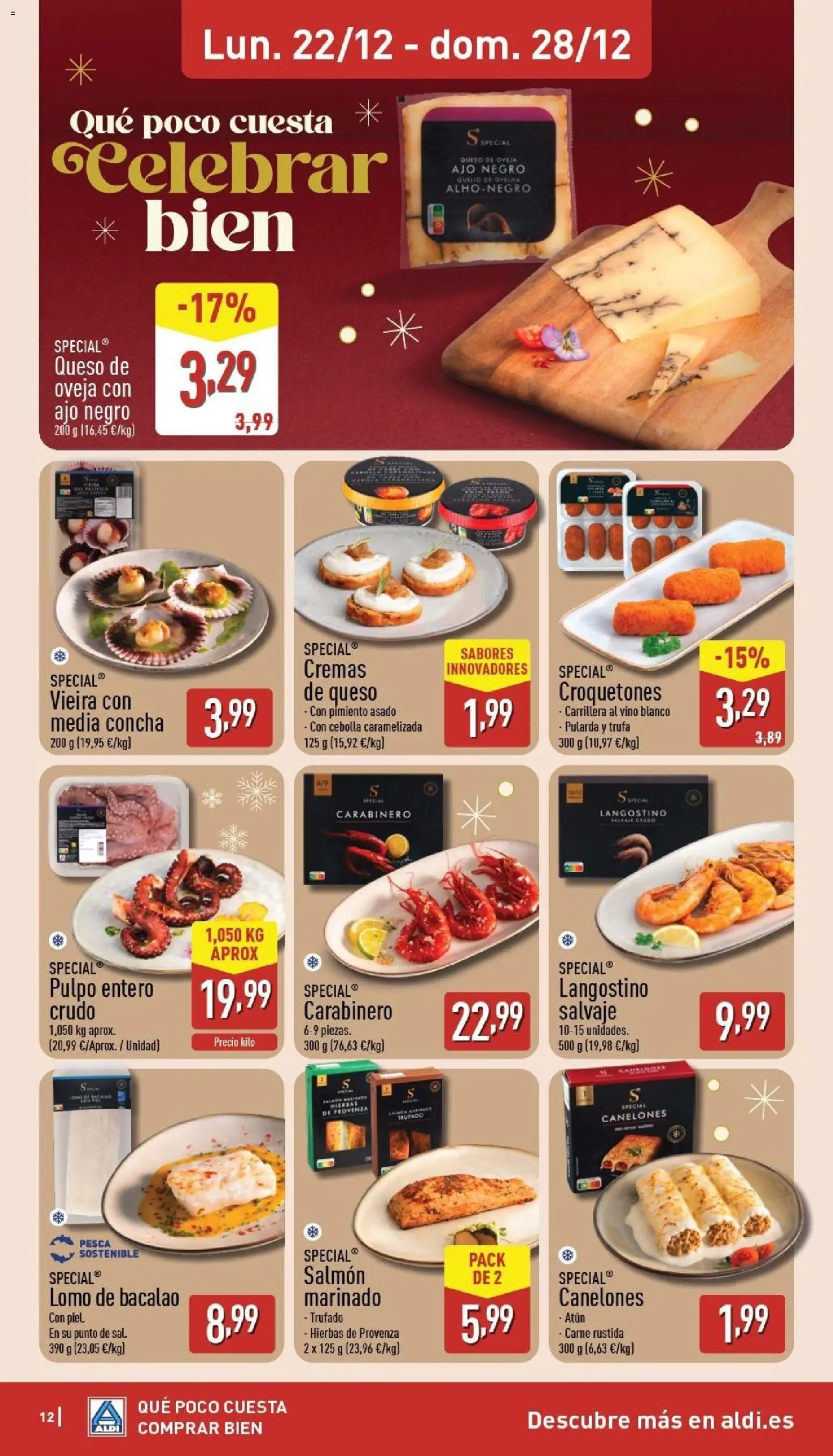 Aldi folleto Canarias │ válido desde el 22.12.2025 | Página: 12 | Productos: Queso de oveja, Vino, Κάδος απορρυμάτων, Παγωμένο τσάι
