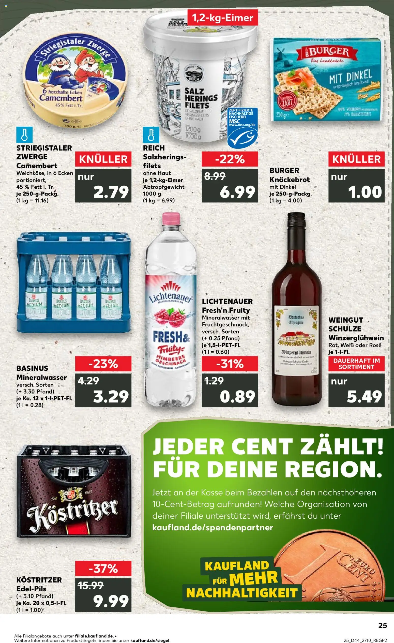 Kaufland prospekt Zeitz	 – gültig ab 30.10.2025 | Seite: 25 | Produkte: Burger, Mineralwasser, Salz, Himbeere