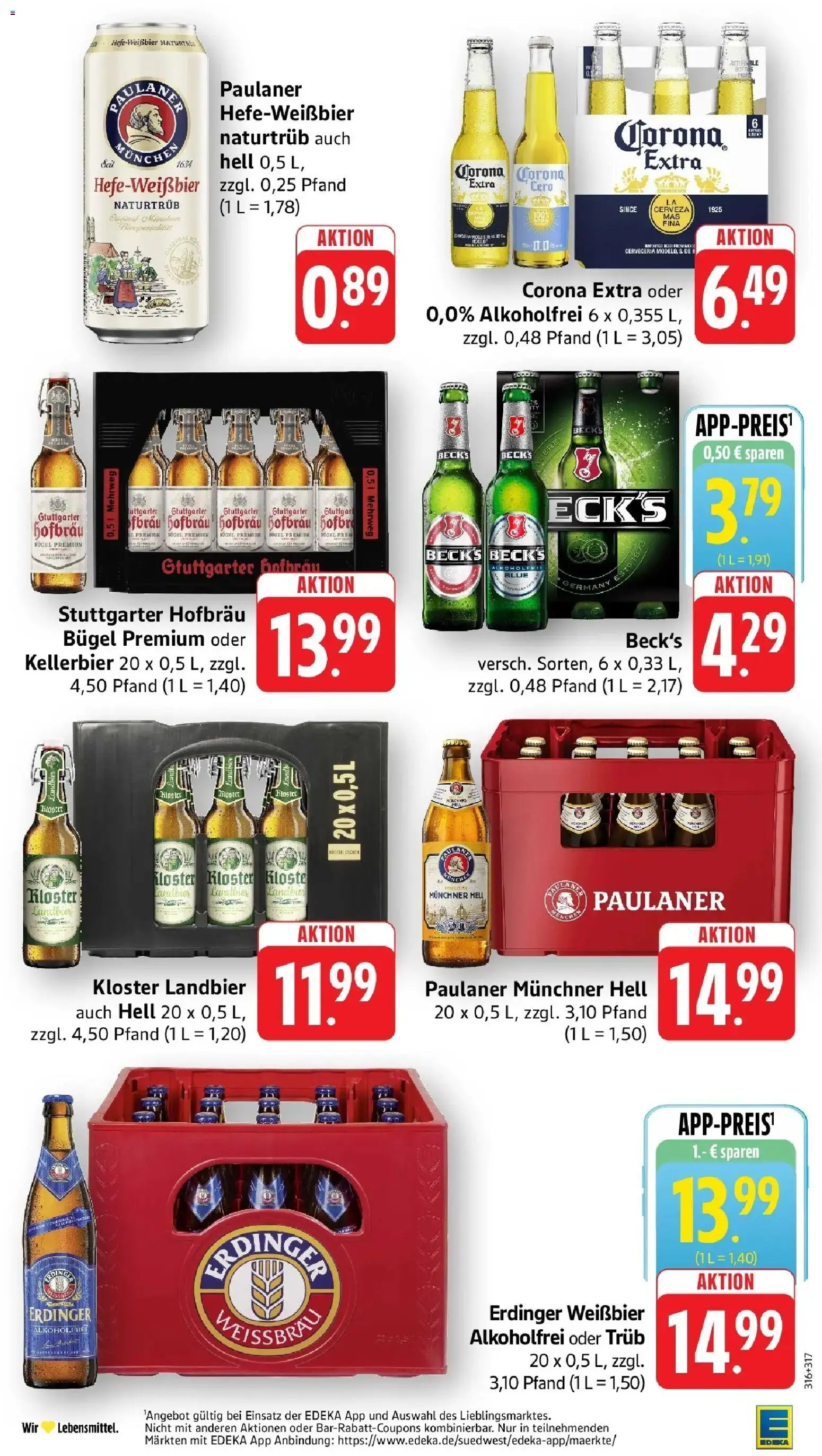 E center Prospekt Tübingen	 – gültig ab 05.04.2026 | Seite: 35 | Produkte: Erdinger, Weißbier, Paulaner