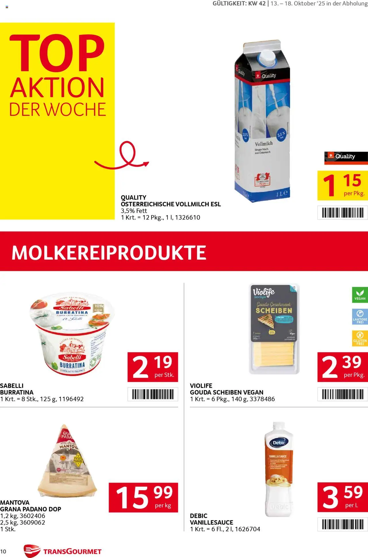 Transgourmet Flugblatt gültig ab 13.10.2025 | Seite: 10