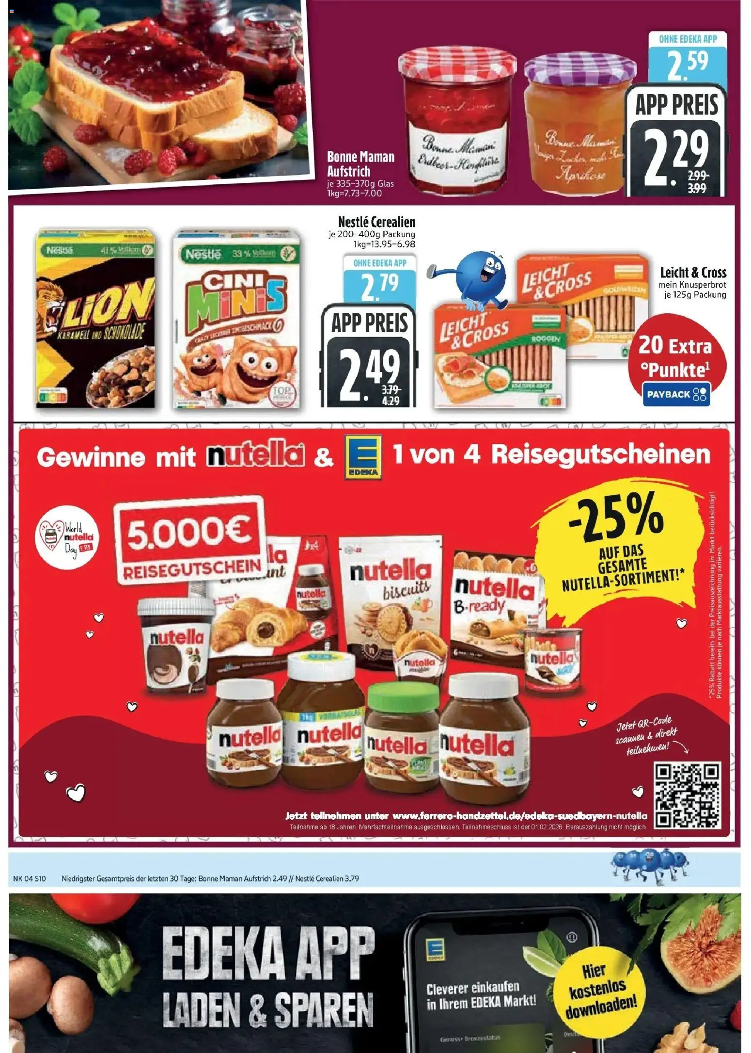 Edeka prospekt Vohburg	 – gültig ab 18.01.2026 | Seite: 12 | Produkte: Schokolade, Nutella, Bonne maman