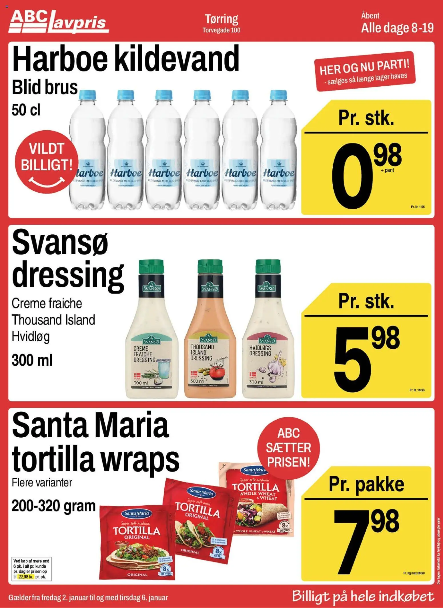 Abc Lavpris tilbudsavis – gyldig fra 01.01.2026 | Side: 3 | Produkter: Creme, Kildevand, Dressing, Hvidløg