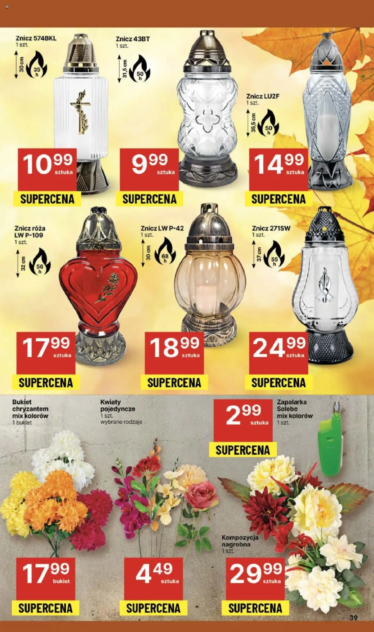 Delikatesy Centrum Gazetka od 23.10.2025 | Strona: 39 | Produkty: Kwiaty