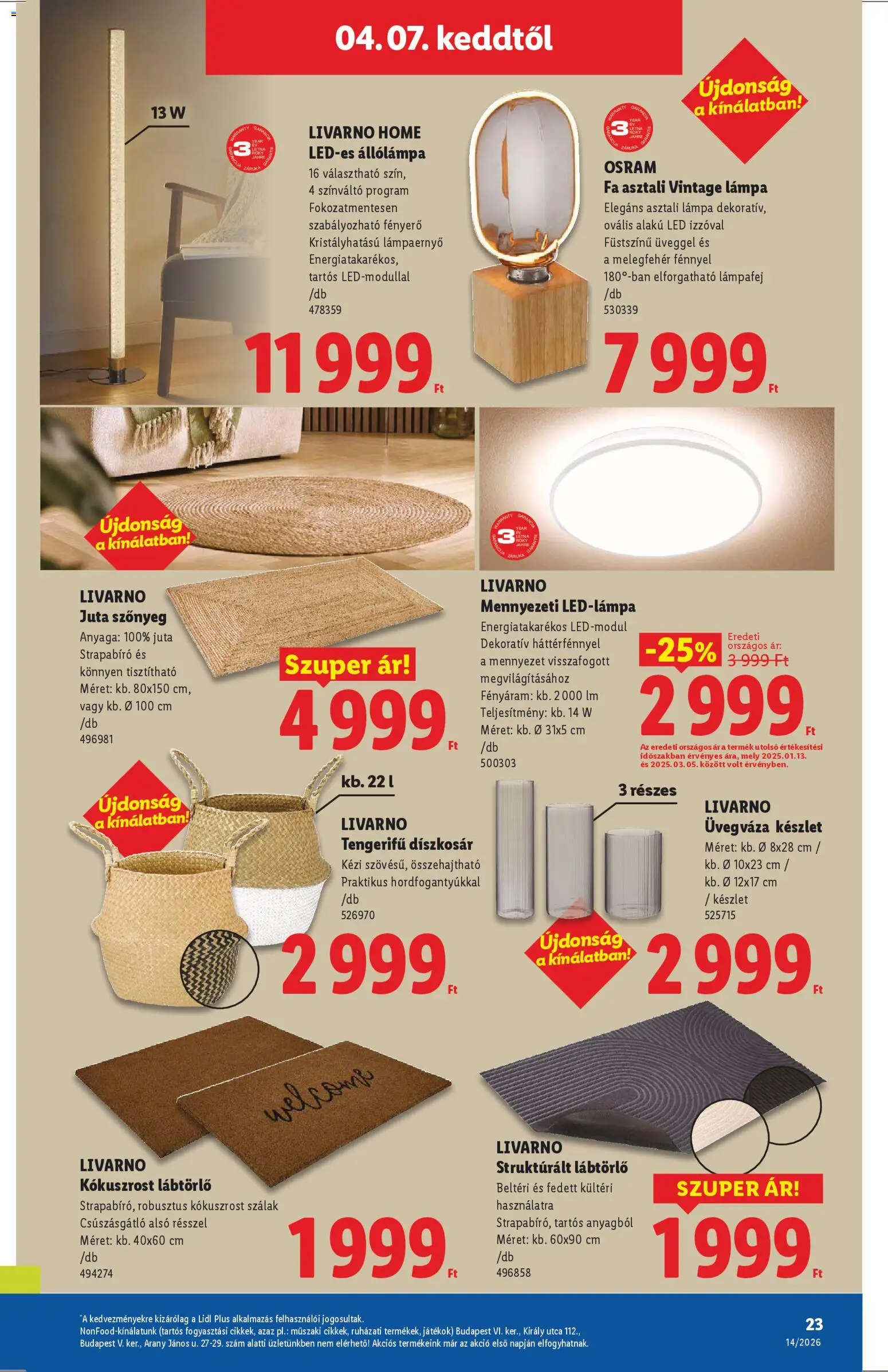 Lidl akciós ujság - amely érvényes a következő dátumtól: 01.04.2026 | Oldal: 23