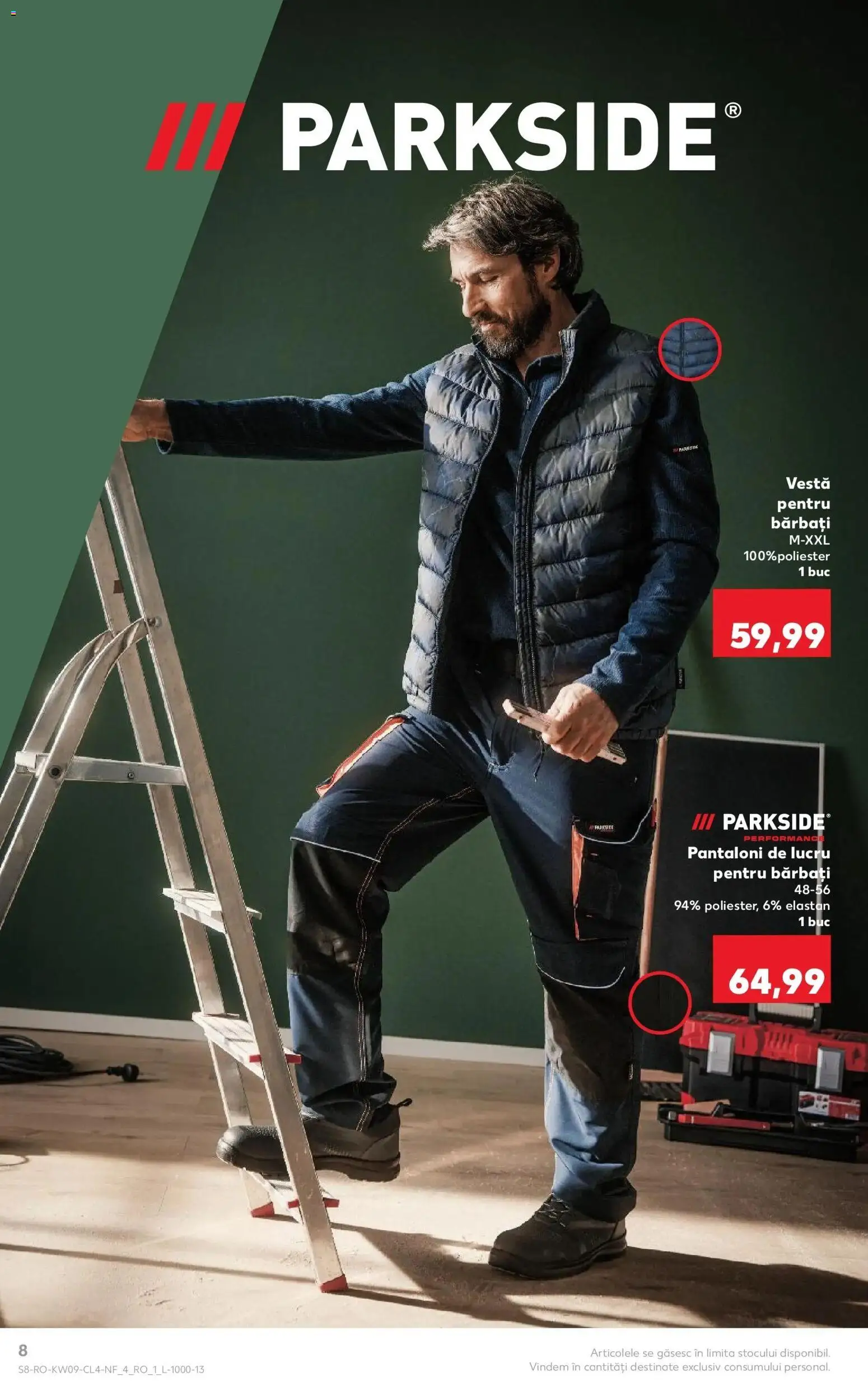 Noul catalog Kaufland – valabil de la 25.02.2026 | Pagină: 8 | Produse: Vestă, Pantaloni