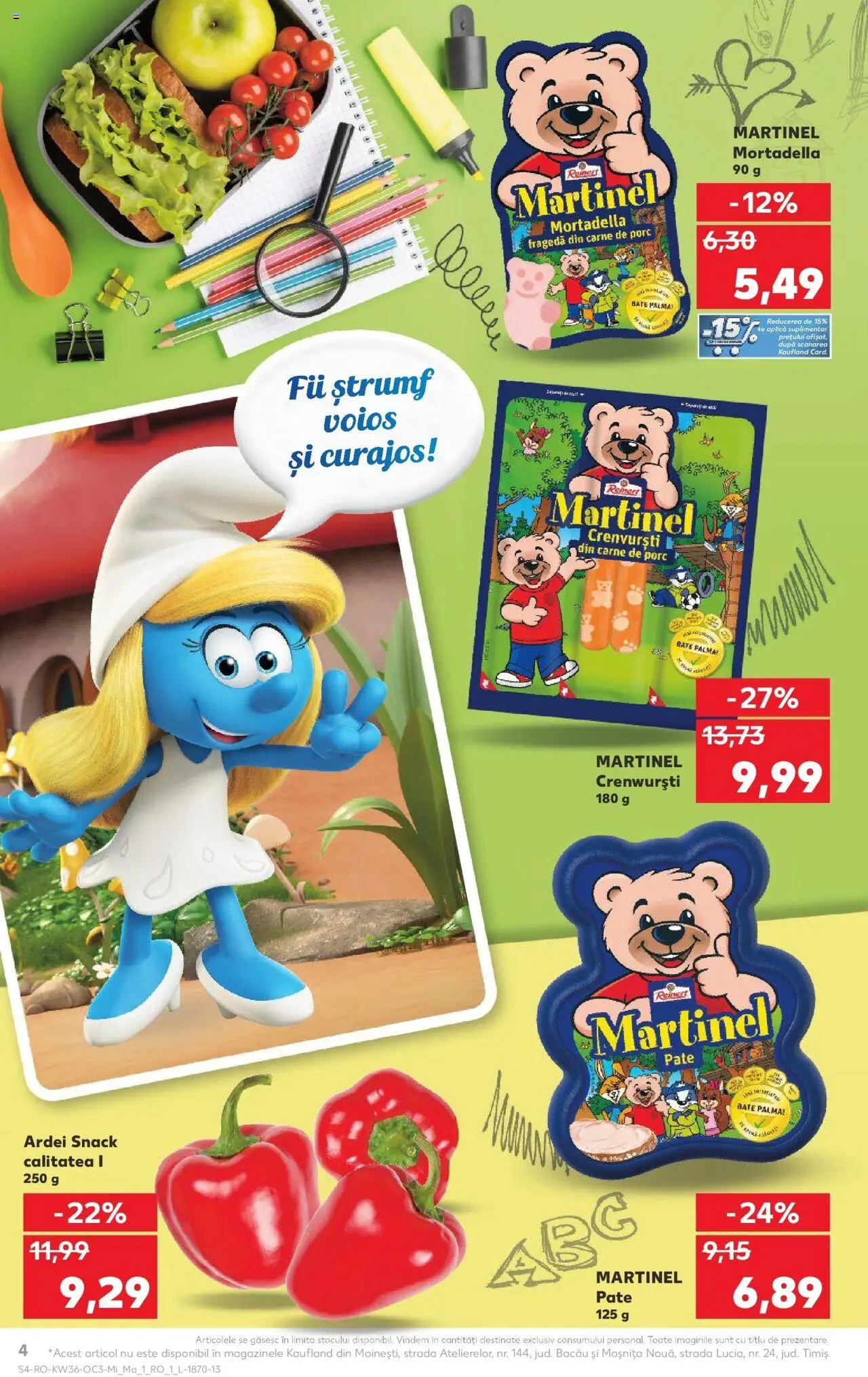 Noul catalog Kaufland – valabil de la 03.09.2025 | Pagină: 4 | Produse: Pate, Ardei, Crenvurști, Carne De Porc