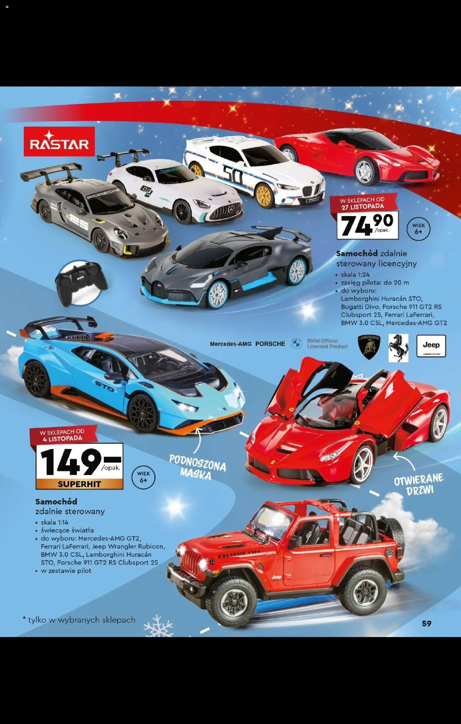Biedronka gazetka - Kraina zabawek od 27.10.2025 | Strona: 59 | Produkty: Samochód zdalnie sterowany, Maska