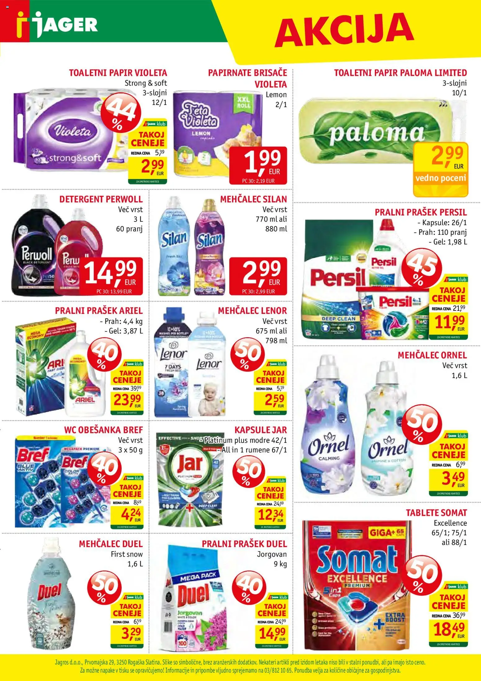 Novi Jager katalog ponudbe – veljaven od 14.01.2026 | Stran: 15 | Izdelki: Prašek, Mehčalec, Pralni prašek, Detergent