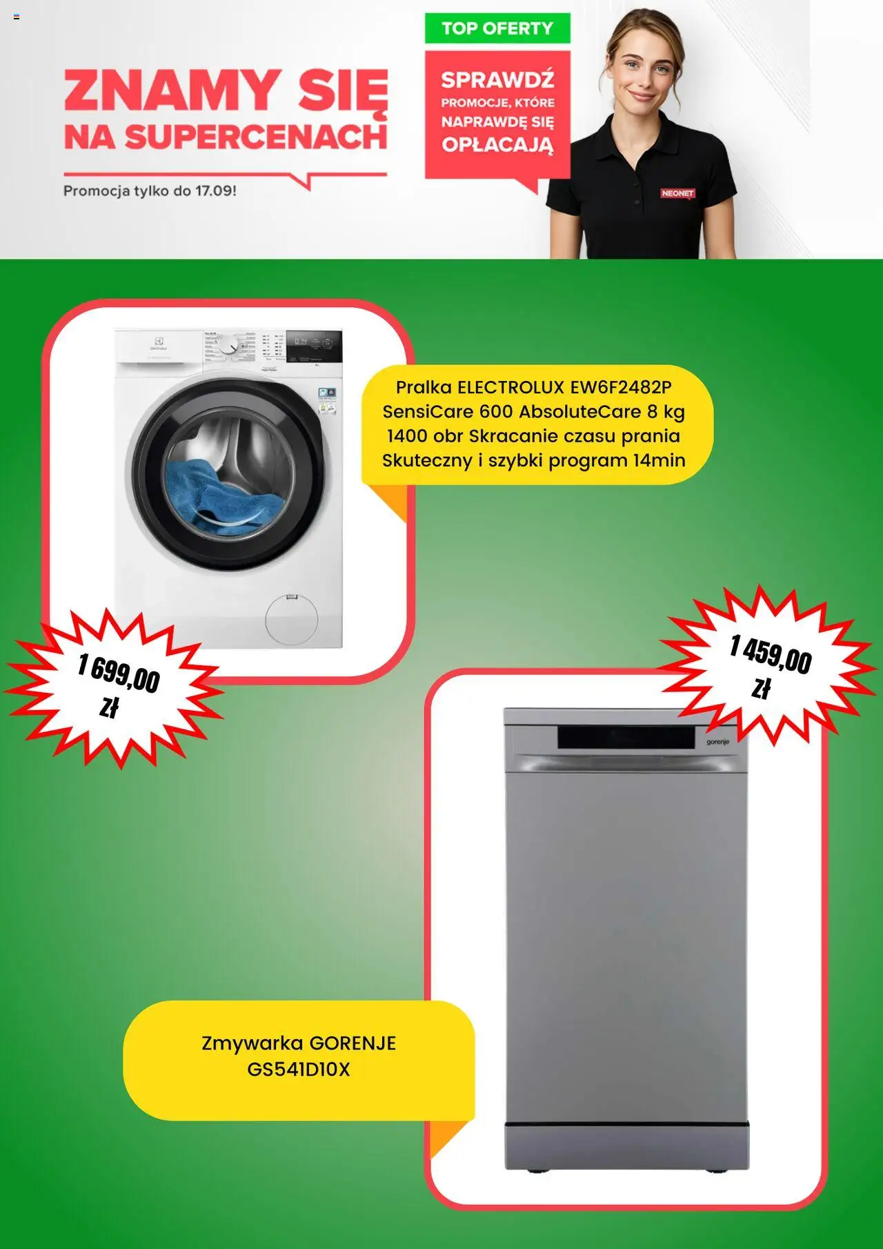 Neonet promocje od 04.09.2025 | Strona: 6 | Produkty: Top, Pralka, Zmywarka