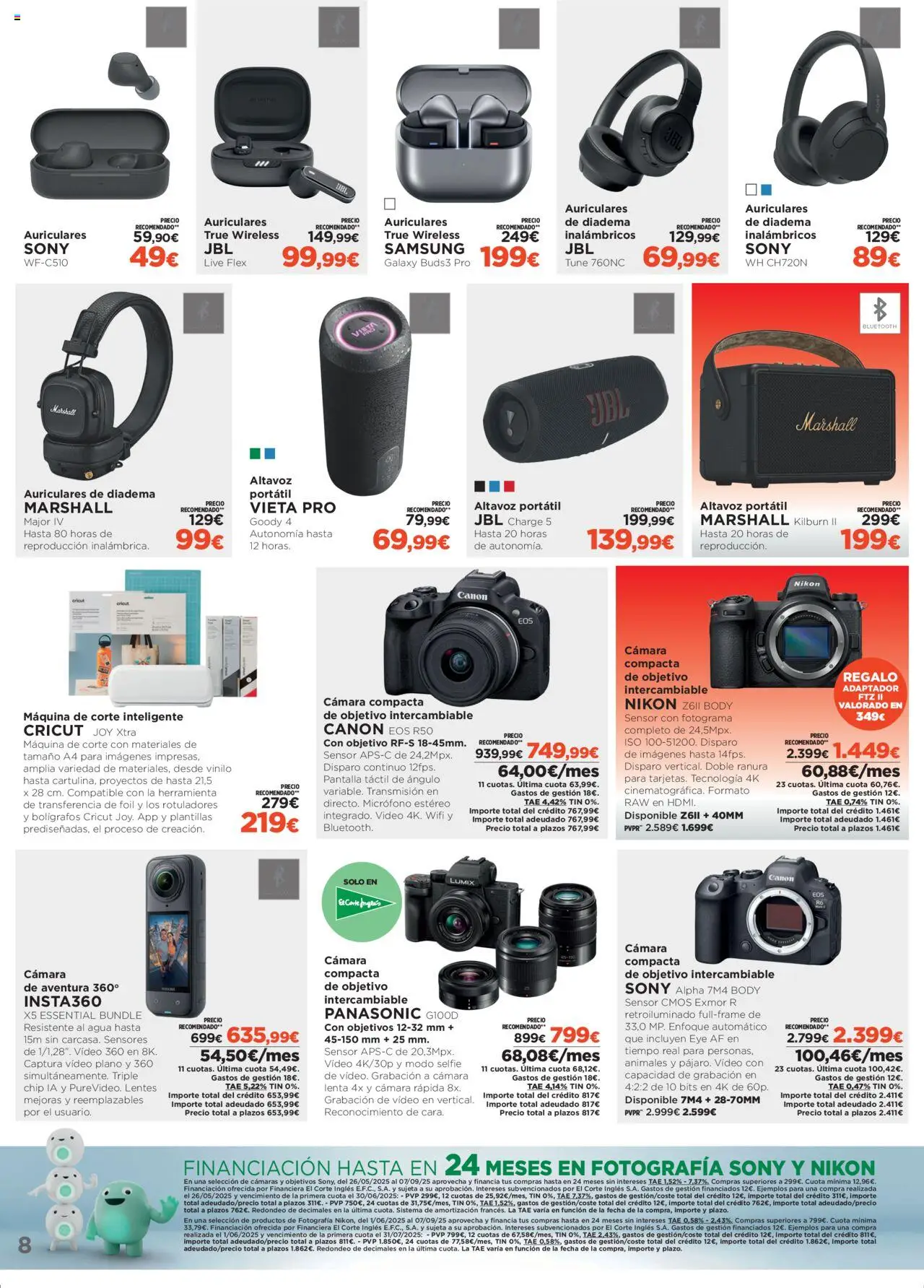El Corte Inglés ofertas │ válido desde el 07.08.2025 | Página: 8 | Productos: Video, Cámara, Micrófono, Adaptador